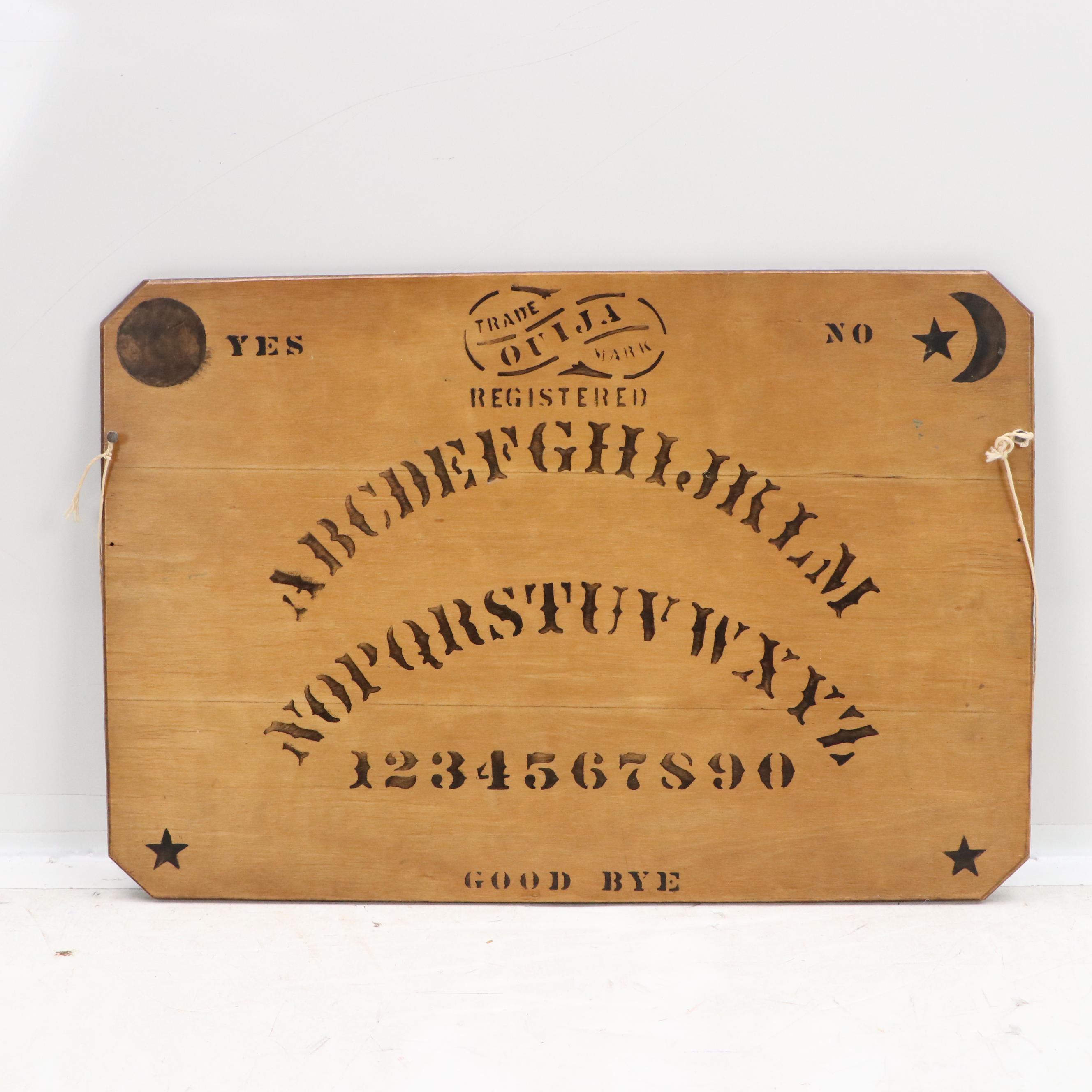 Oil Painting with Campfire Scene, Late 20th Century