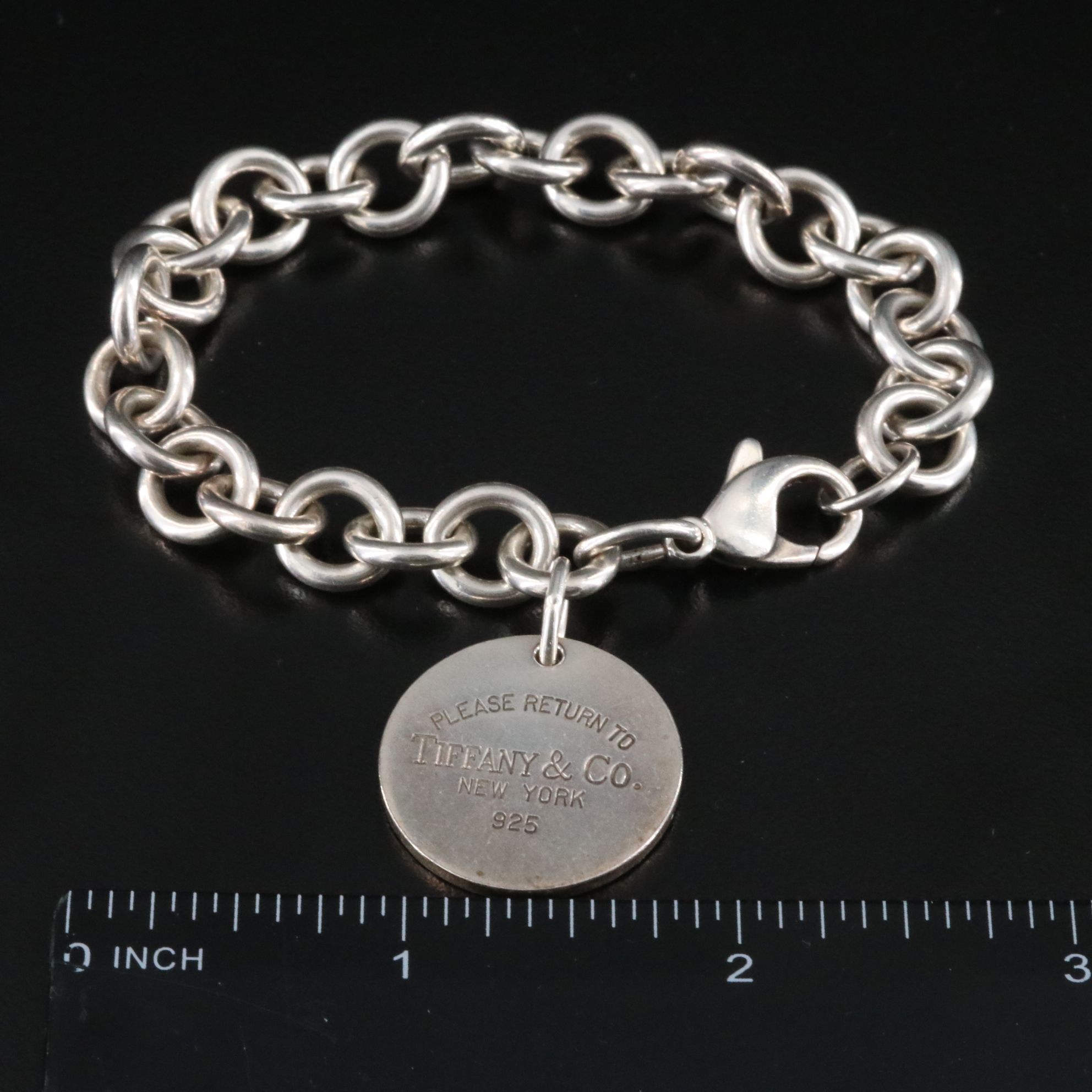 Tiffany & Co. Return to Tiffany Sterling Round Tag Charm Bracelet