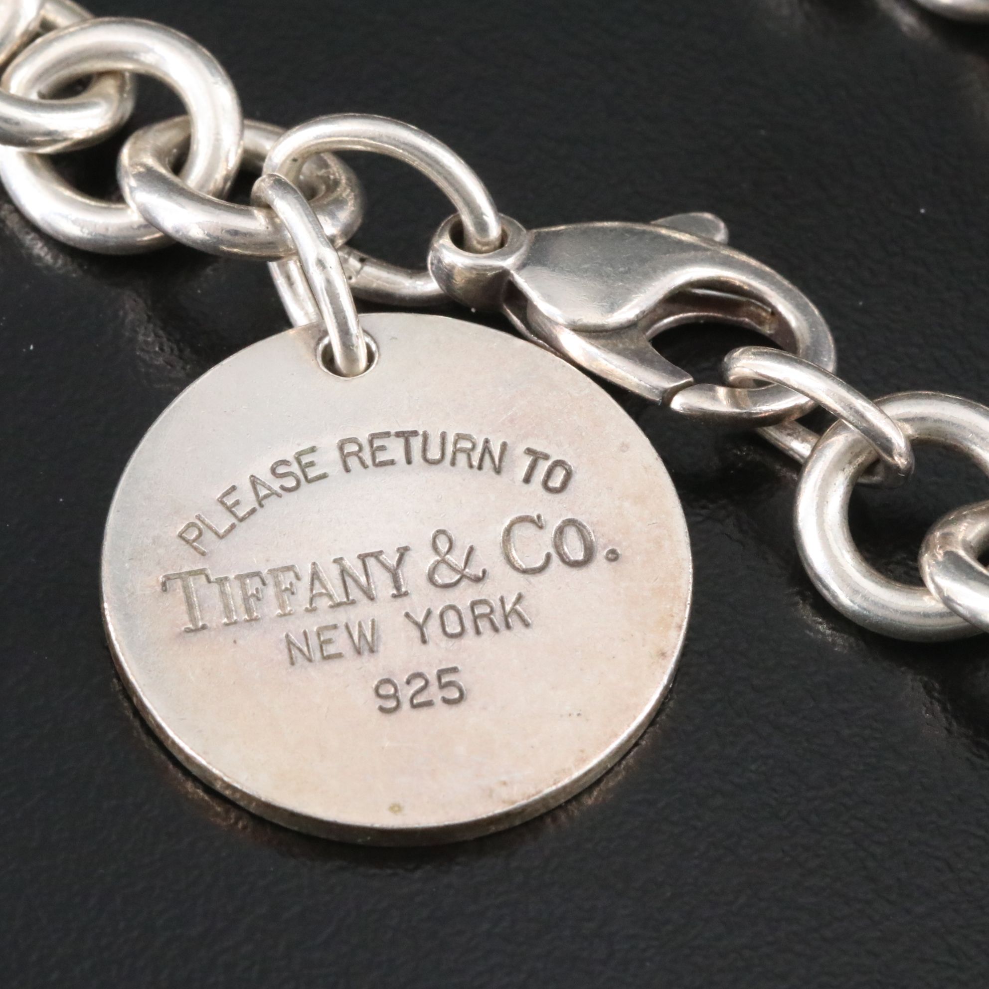 Tiffany & Co. Return to Tiffany Sterling Round Tag Charm Bracelet