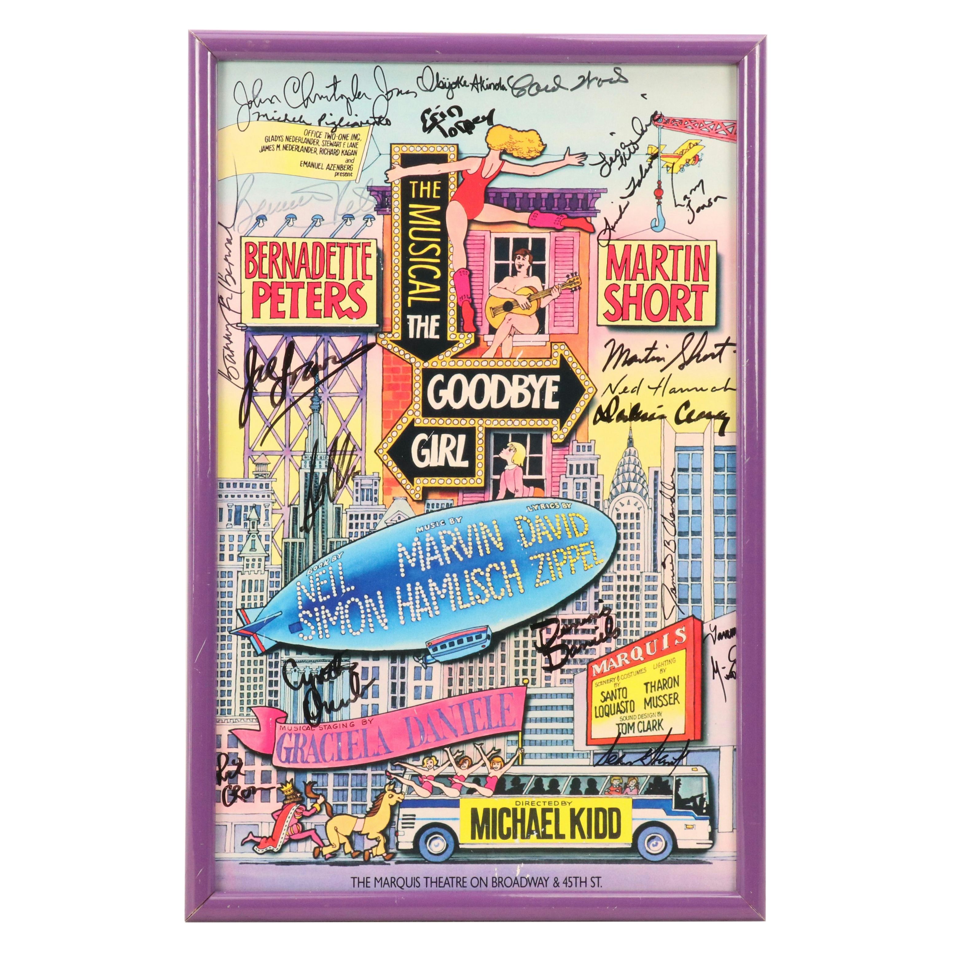 "The Goodbye Girl" Show Poster Autographed by Cast Including Martin Short