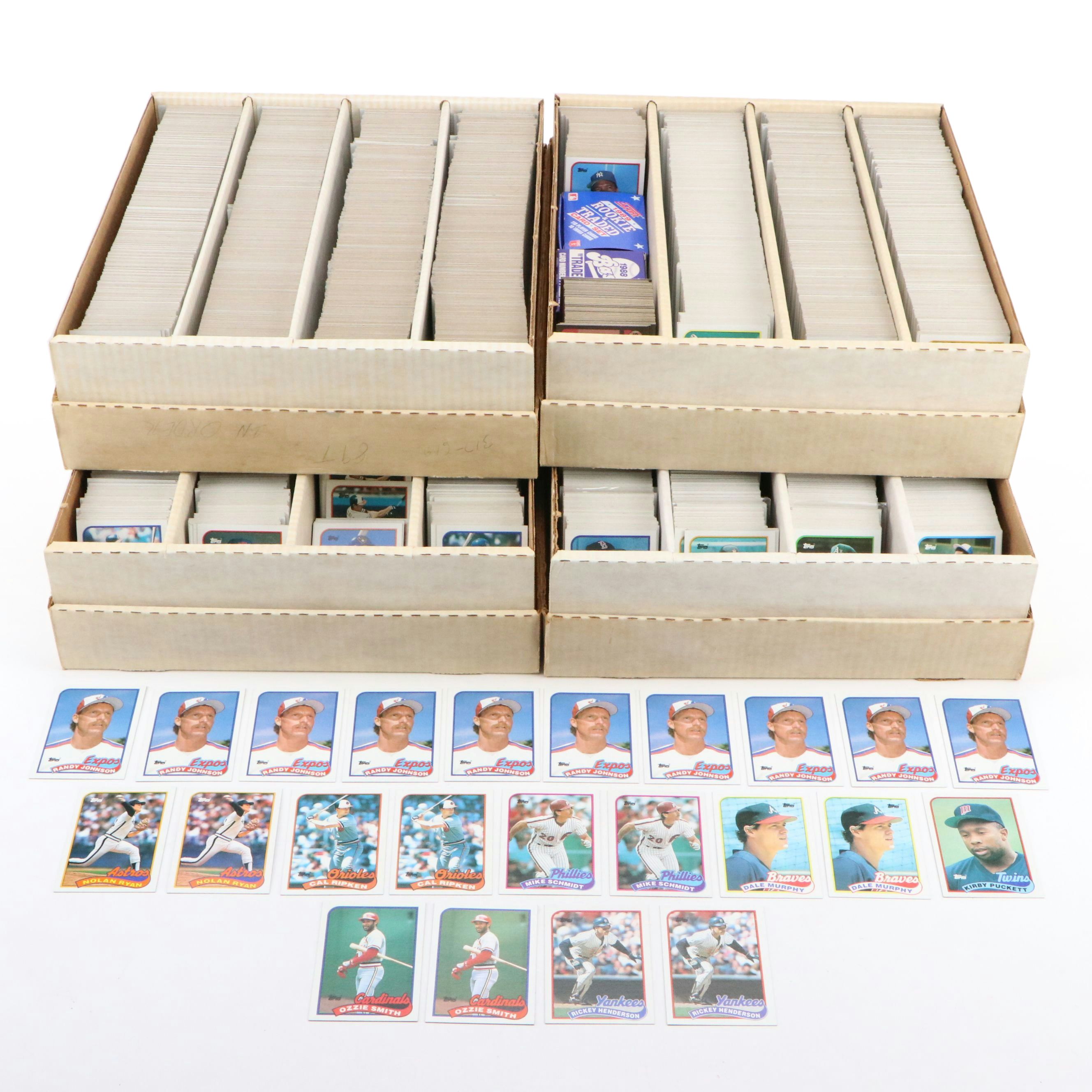 1989 Topps Baseball Cards Featuring Randy Johnson Rookie and More