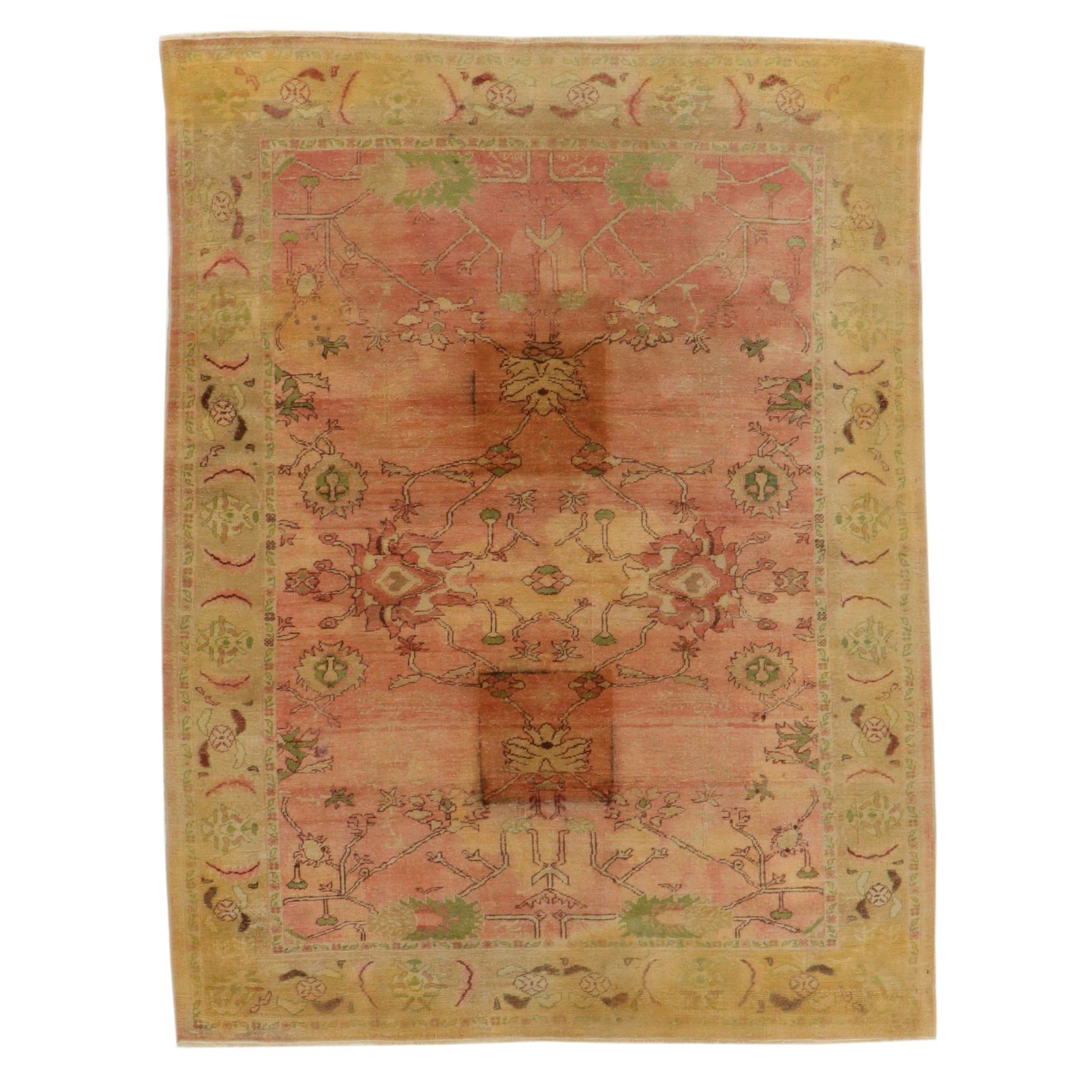 7'10 x 10'1 Hand-Knotted Turkish Oushak Area Rug