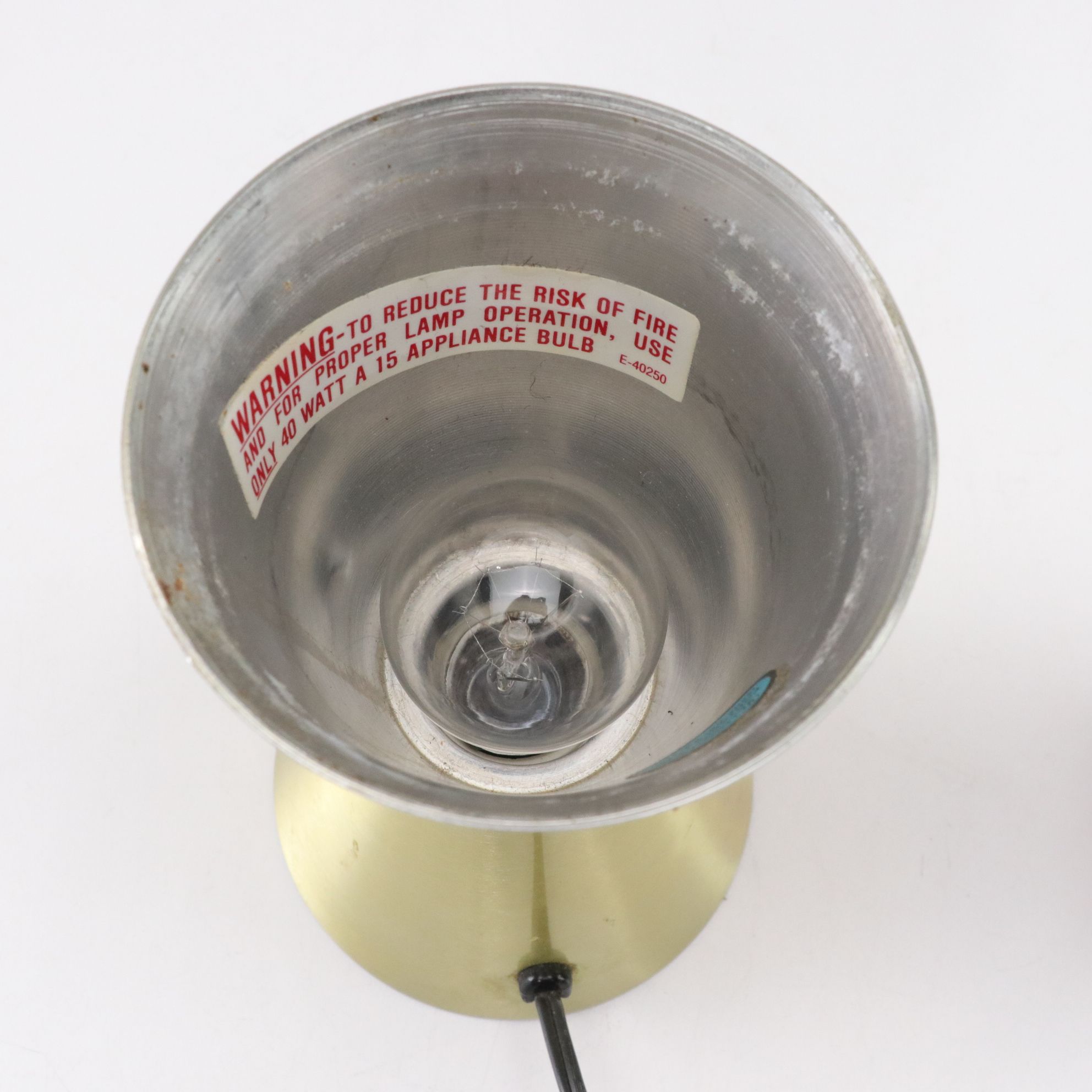 Red Lava Lamp with Gold Tone Base, Mid to Late 20th C.