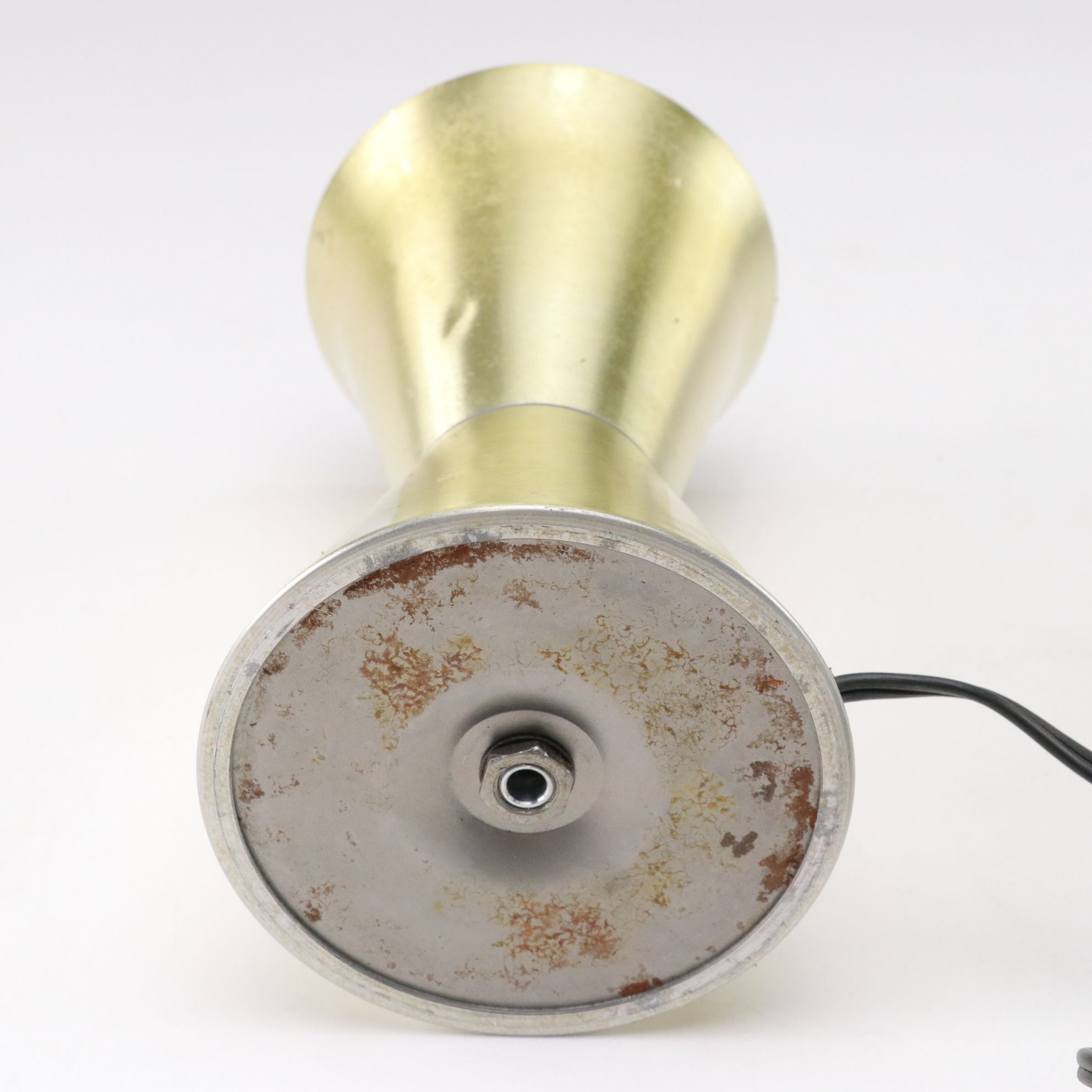 Red Lava Lamp with Gold Tone Base, Mid to Late 20th C.