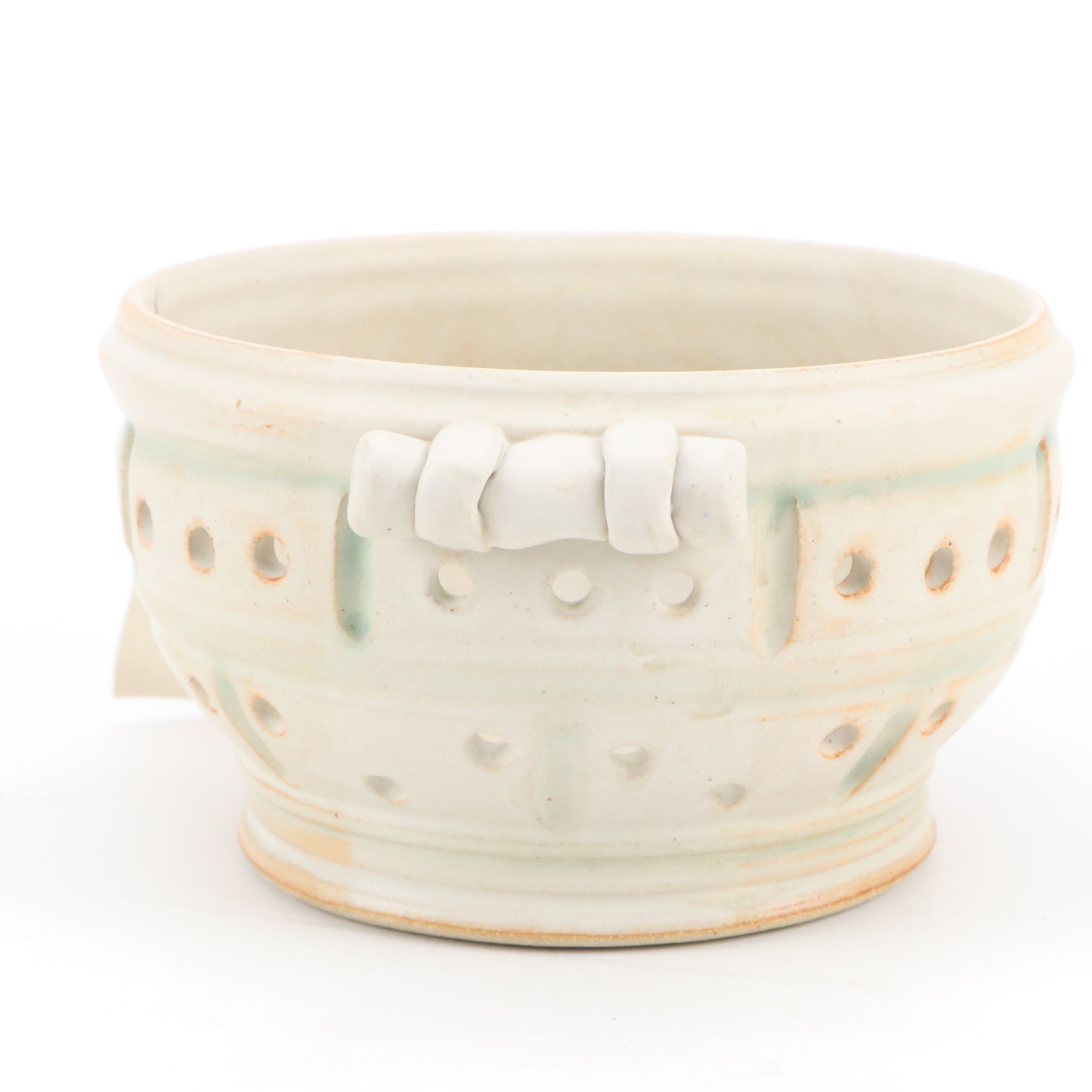 Dick Overman Stoneware Colander and Dish