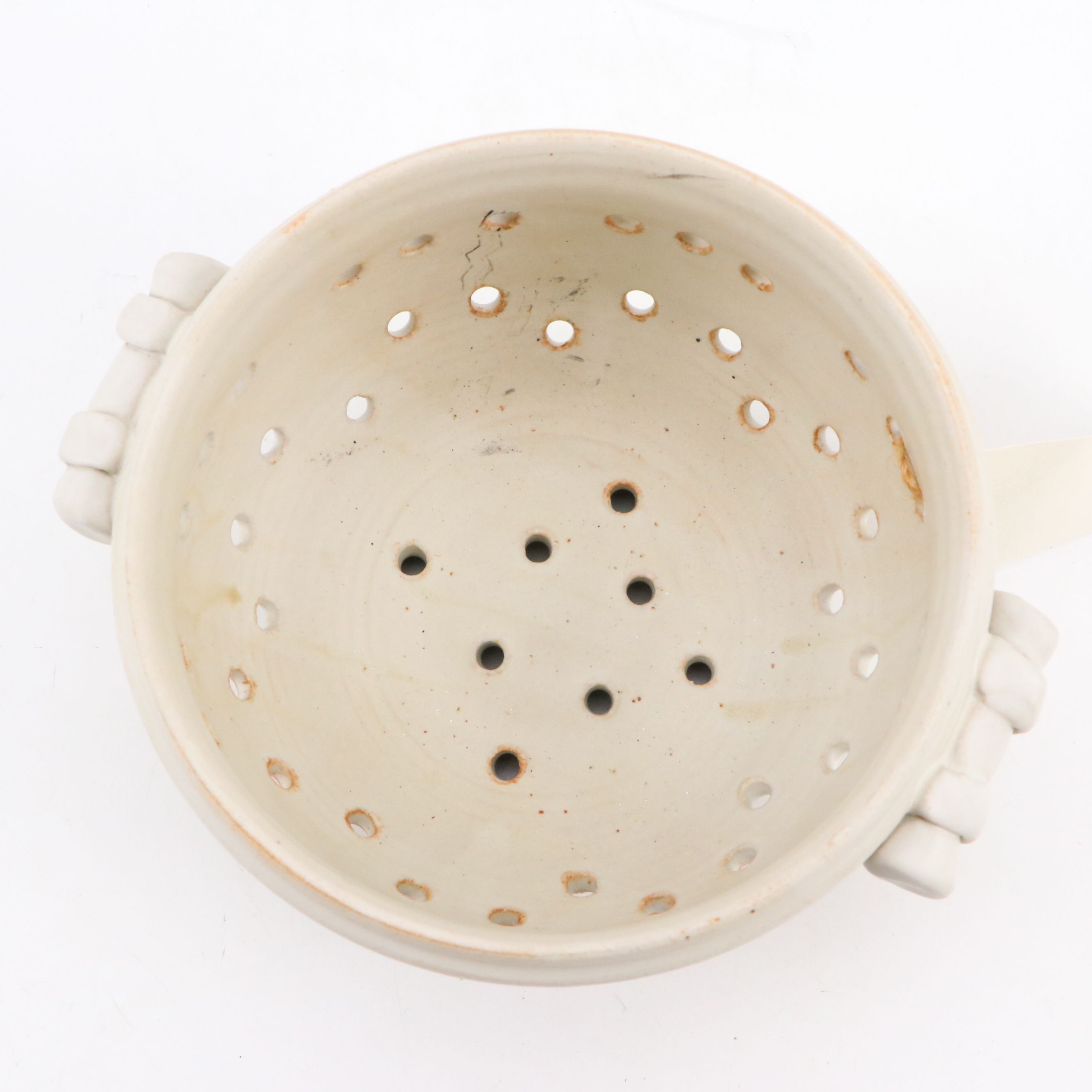 Dick Overman Stoneware Colander and Dish