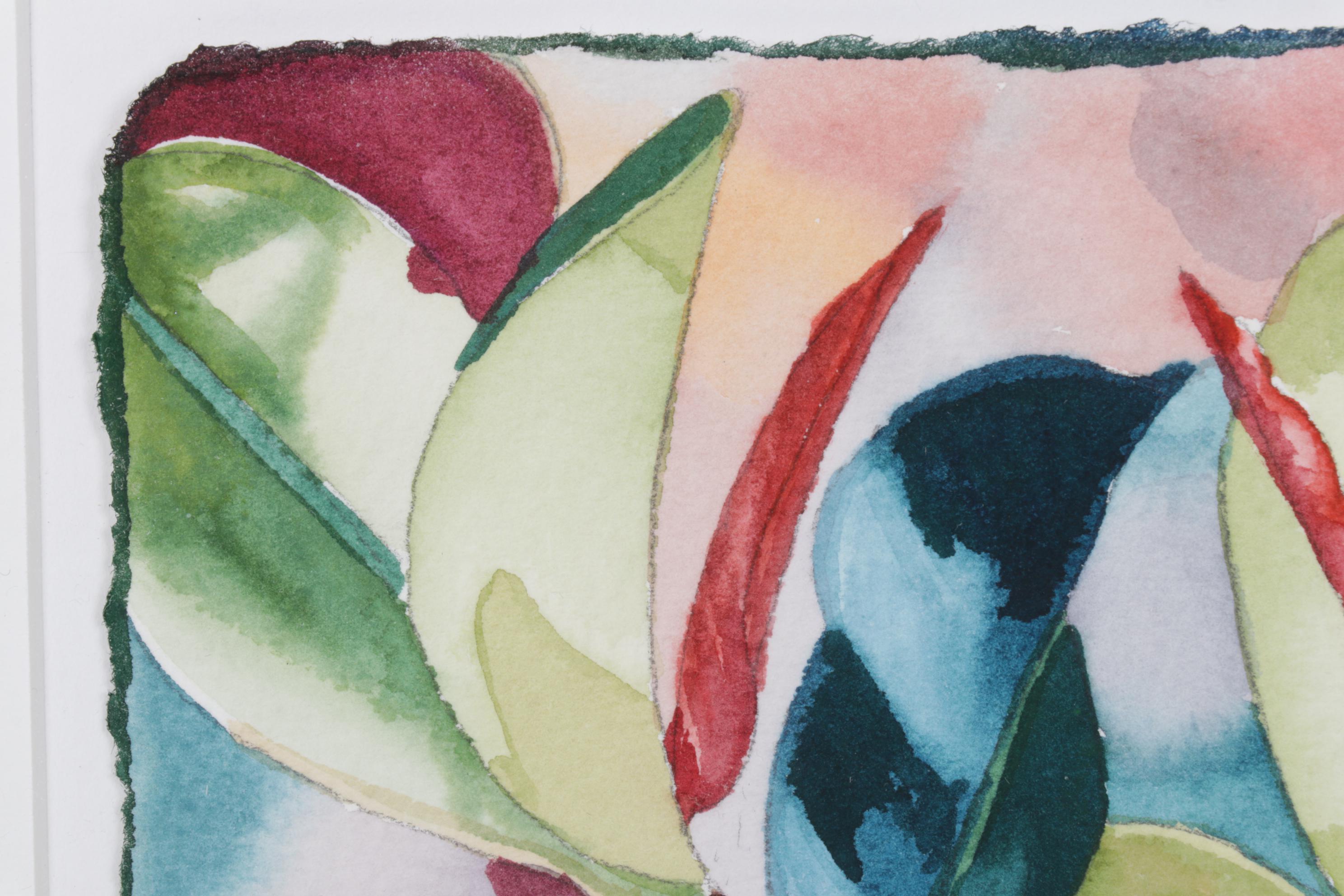 Betty Neubauer Botanical Watercolor Painting, Late 20th Century