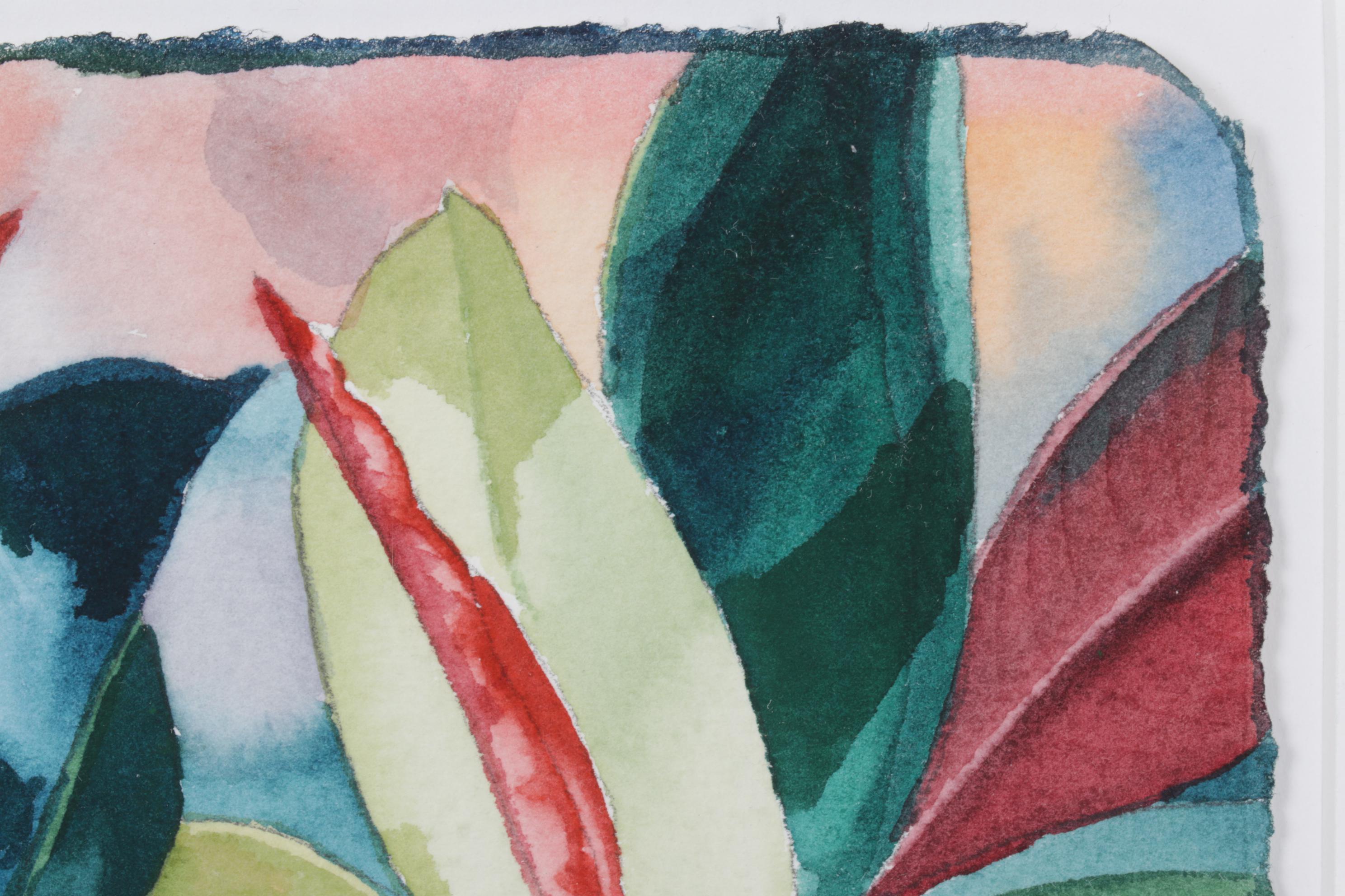 Betty Neubauer Botanical Watercolor Painting, Late 20th Century