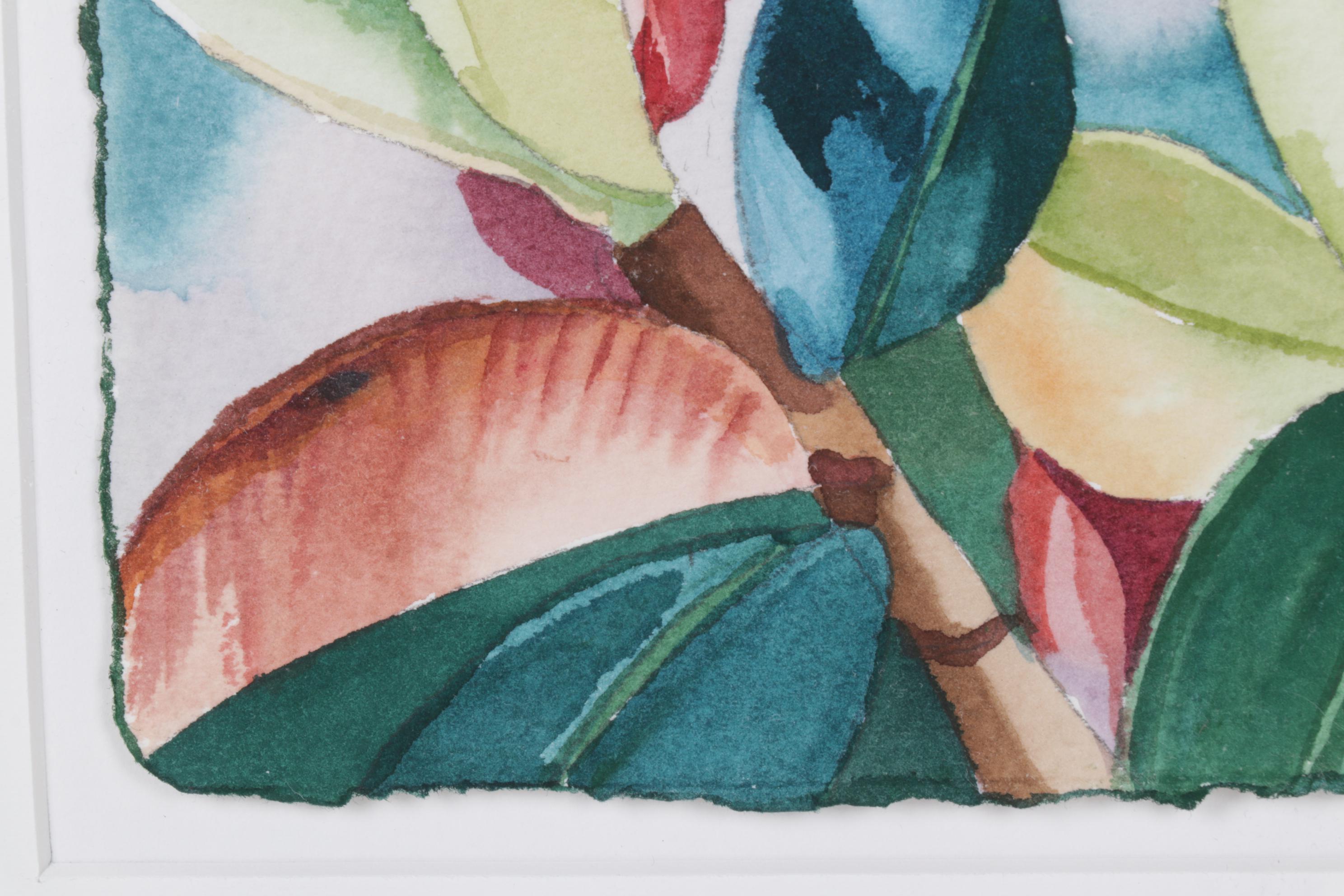 Betty Neubauer Botanical Watercolor Painting, Late 20th Century