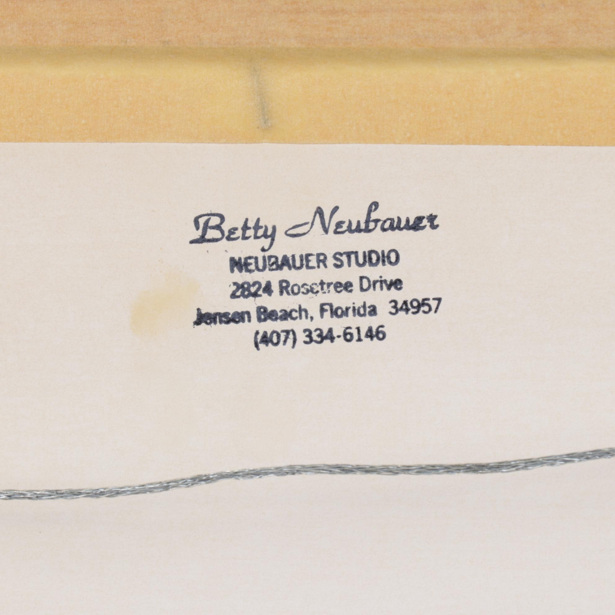 Betty Neubauer Botanical Watercolor Painting, Late 20th Century