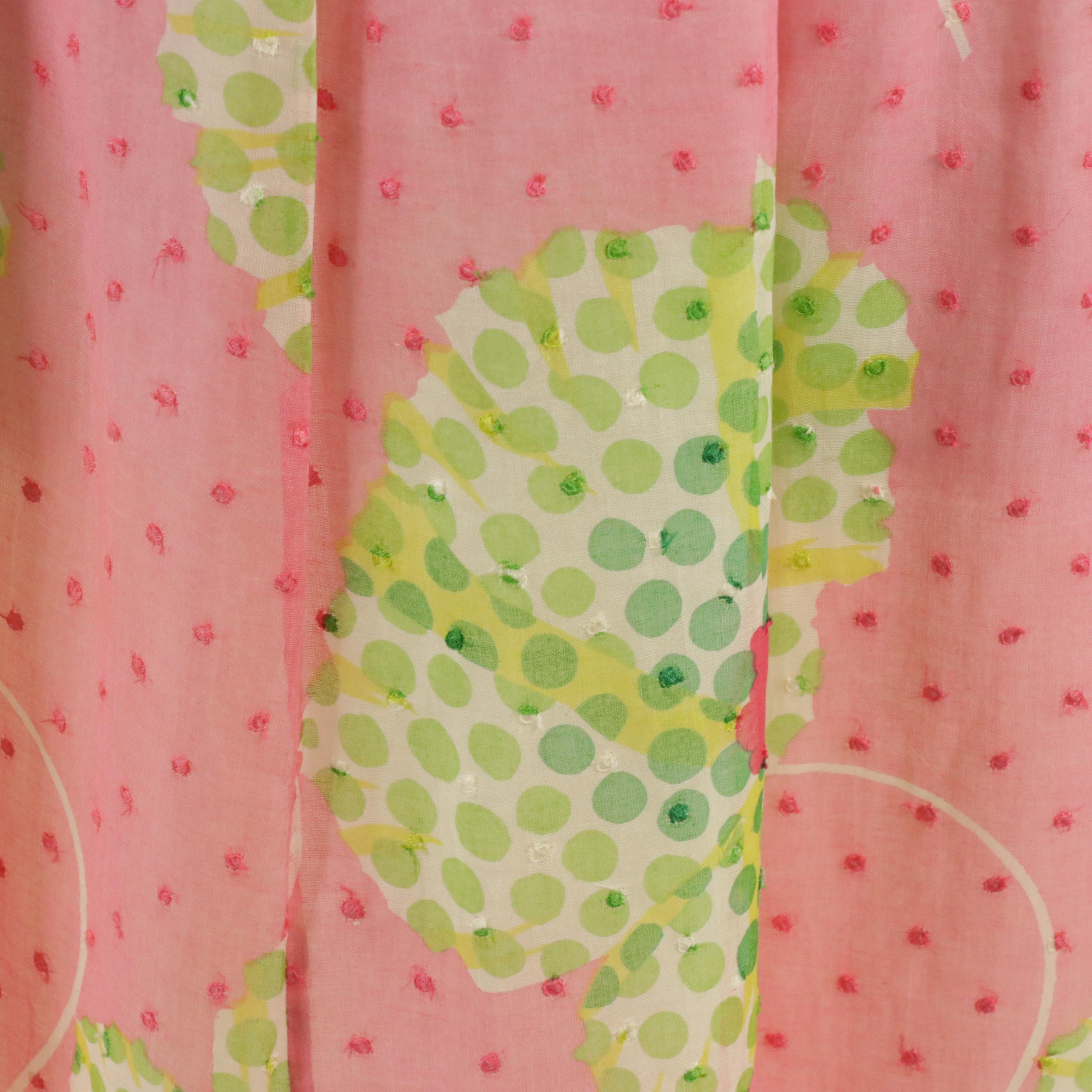 Miss Dior for Holt Renfrew Maxi Skirt in Dotted Cotton Organdie, Early 1970s