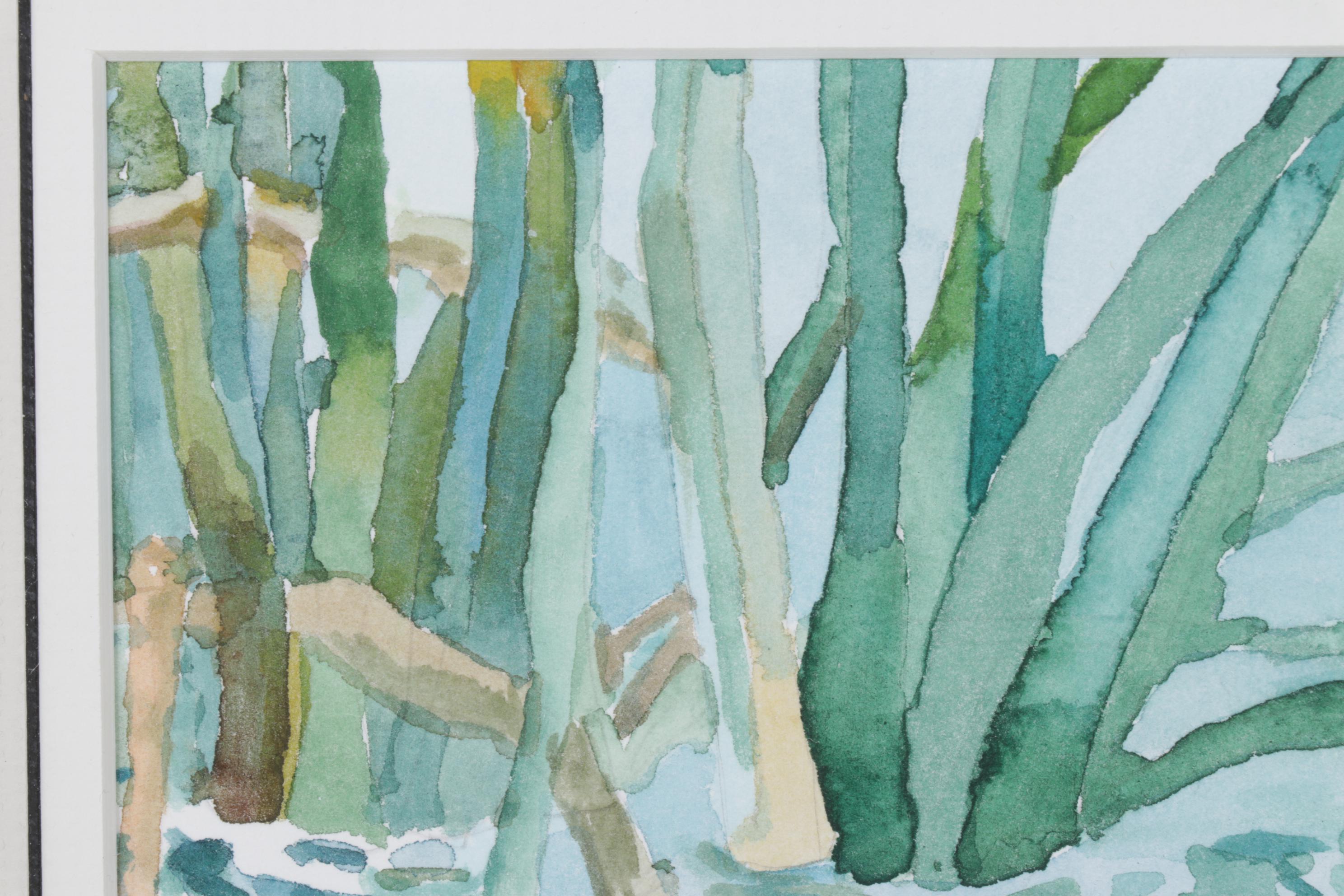 Betty Neubauer Watercolor Painting of Marsh Landscape