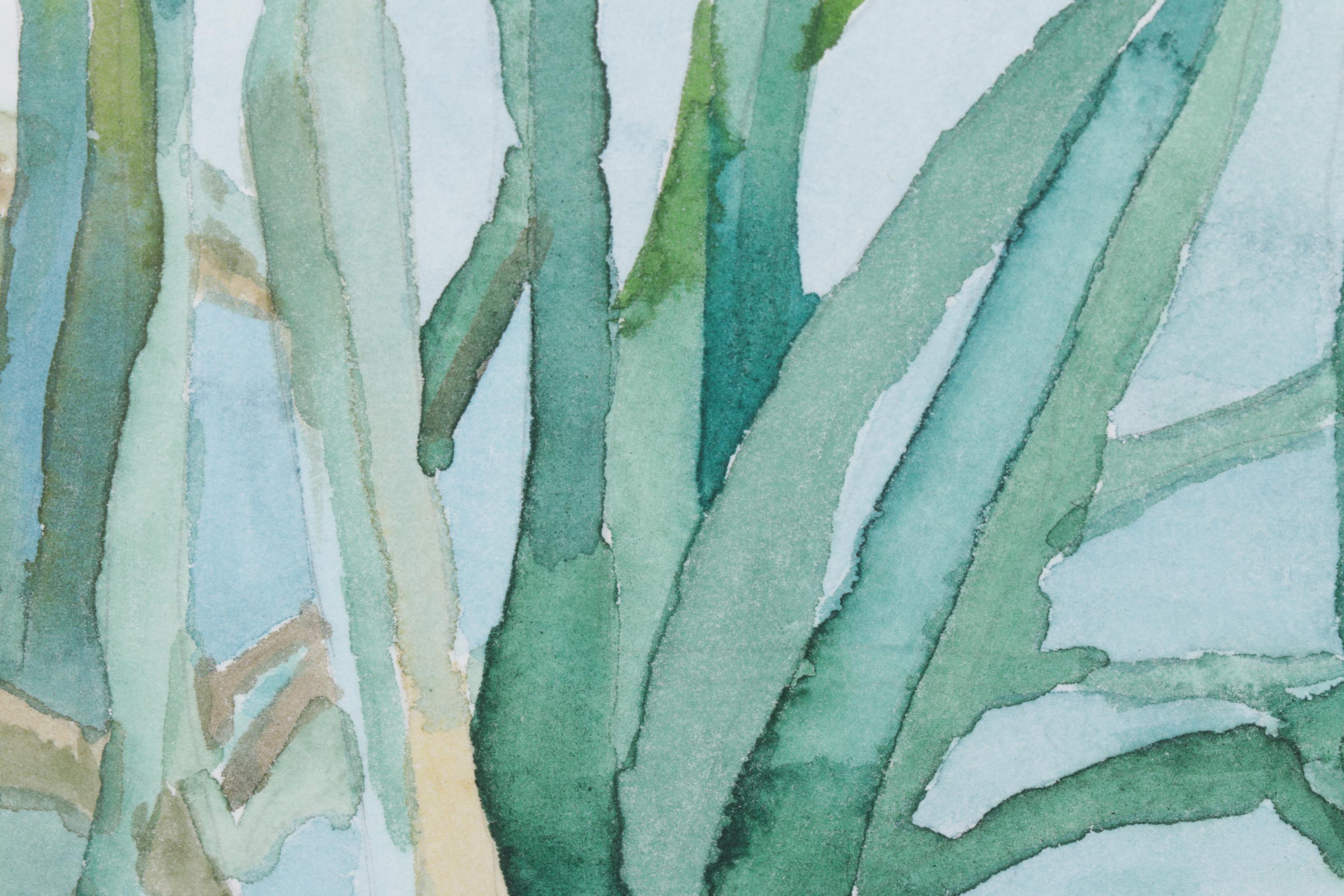 Betty Neubauer Watercolor Painting of Marsh Landscape