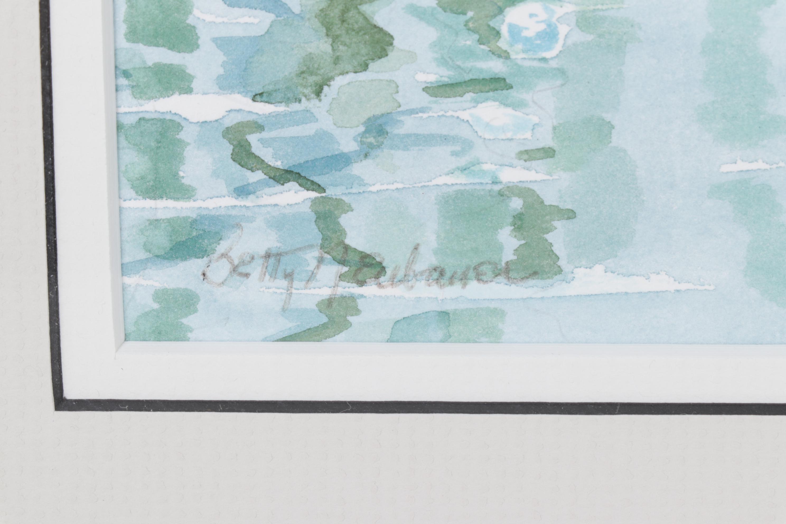 Betty Neubauer Watercolor Painting of Marsh Landscape