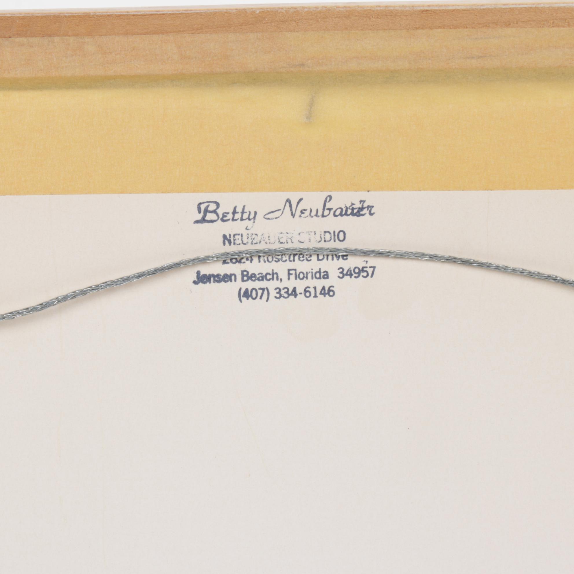 Betty Neubauer Watercolor Painting of Marsh Landscape