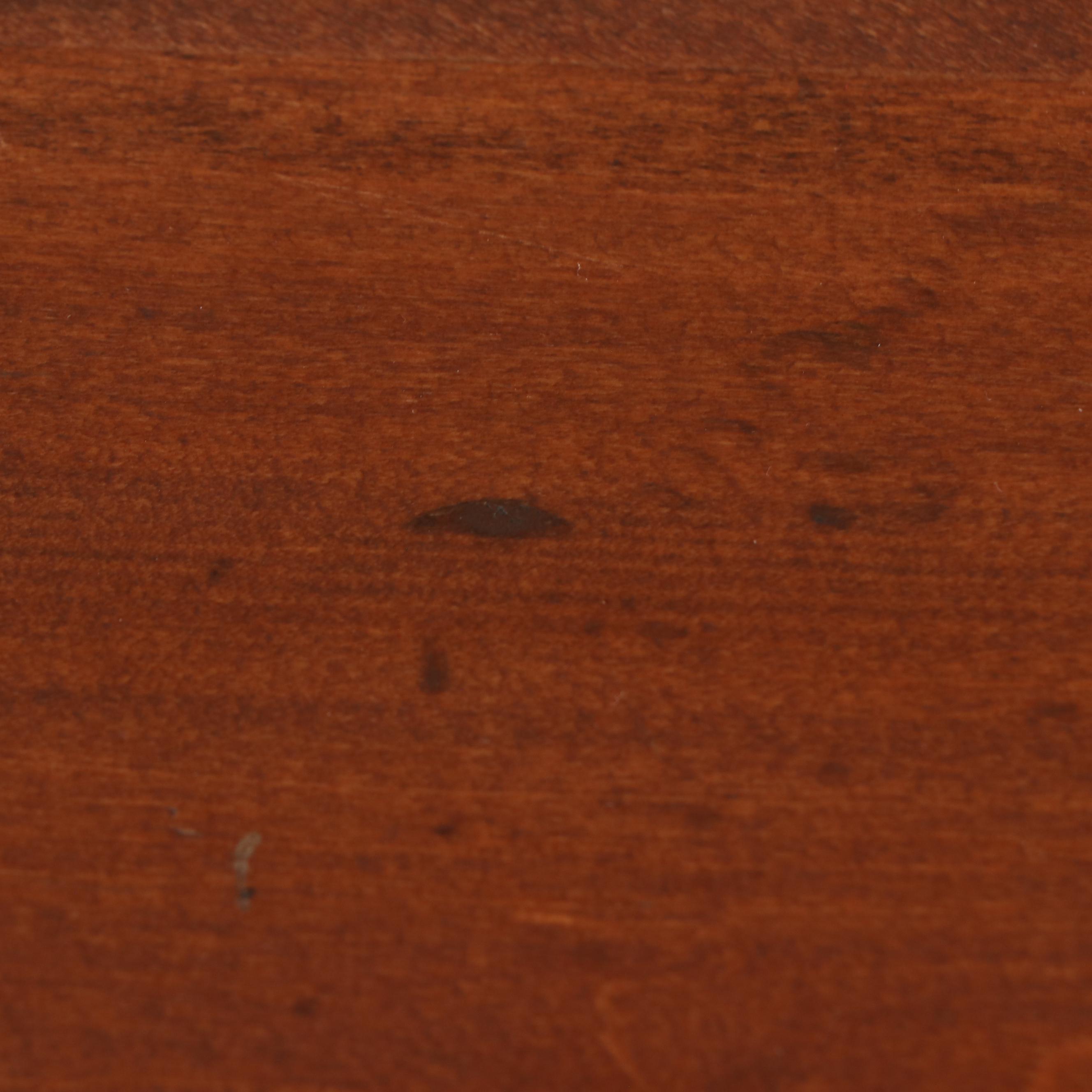 Walnut Spinet Writing Desk with Turned Legs