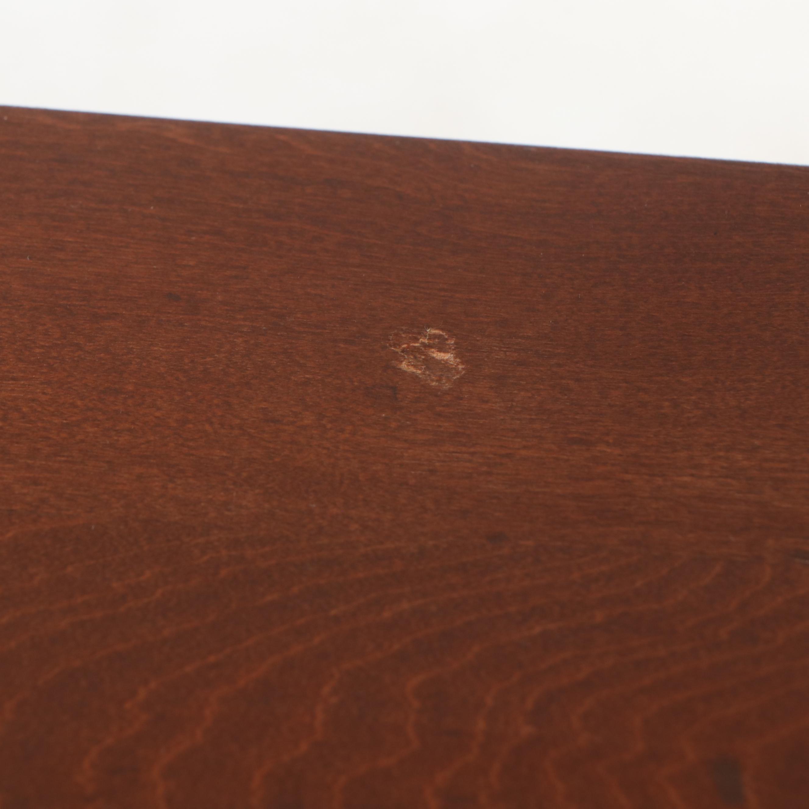 Walnut Spinet Writing Desk with Turned Legs