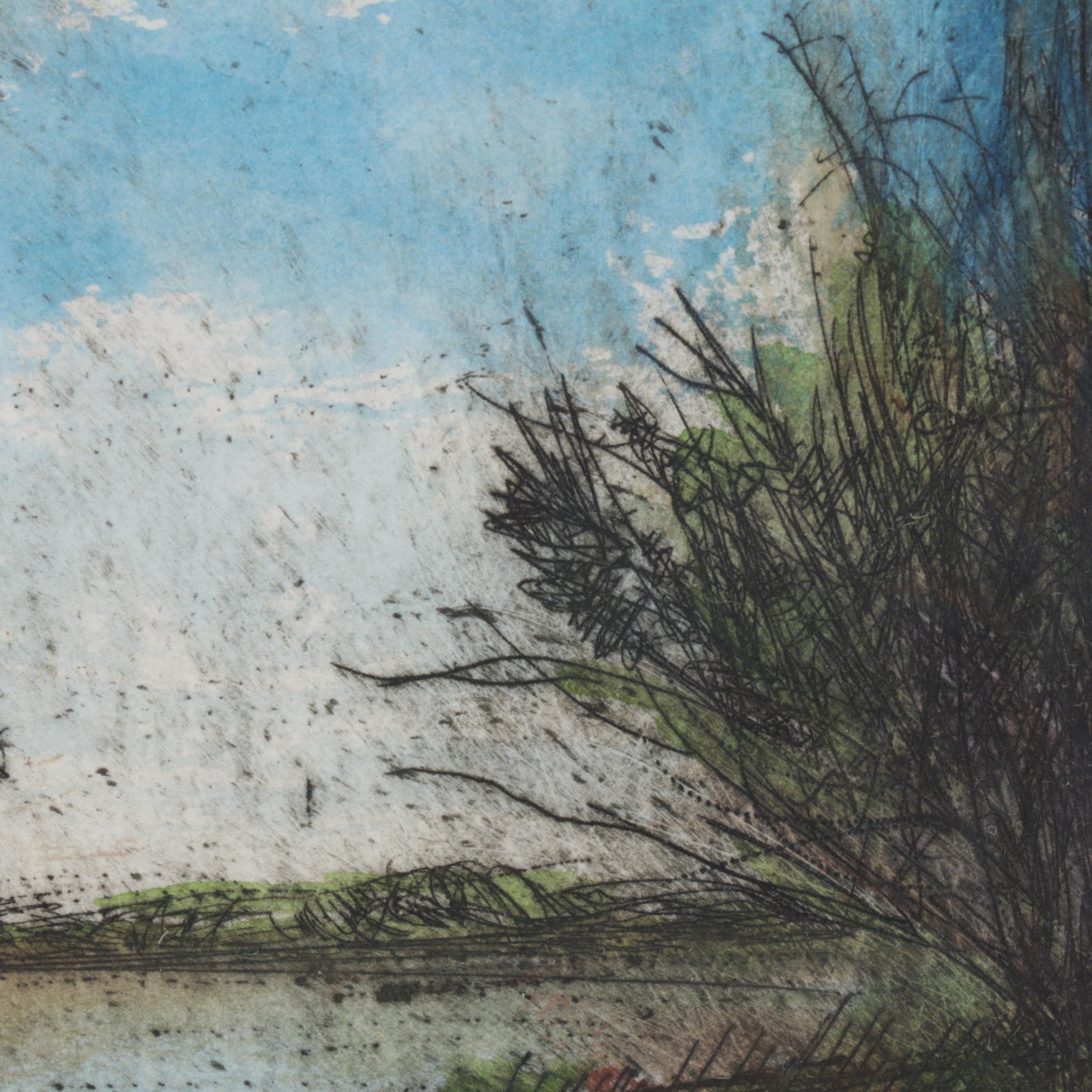 William McCarthy "Inlet" Hand-Colored Etching, 1996