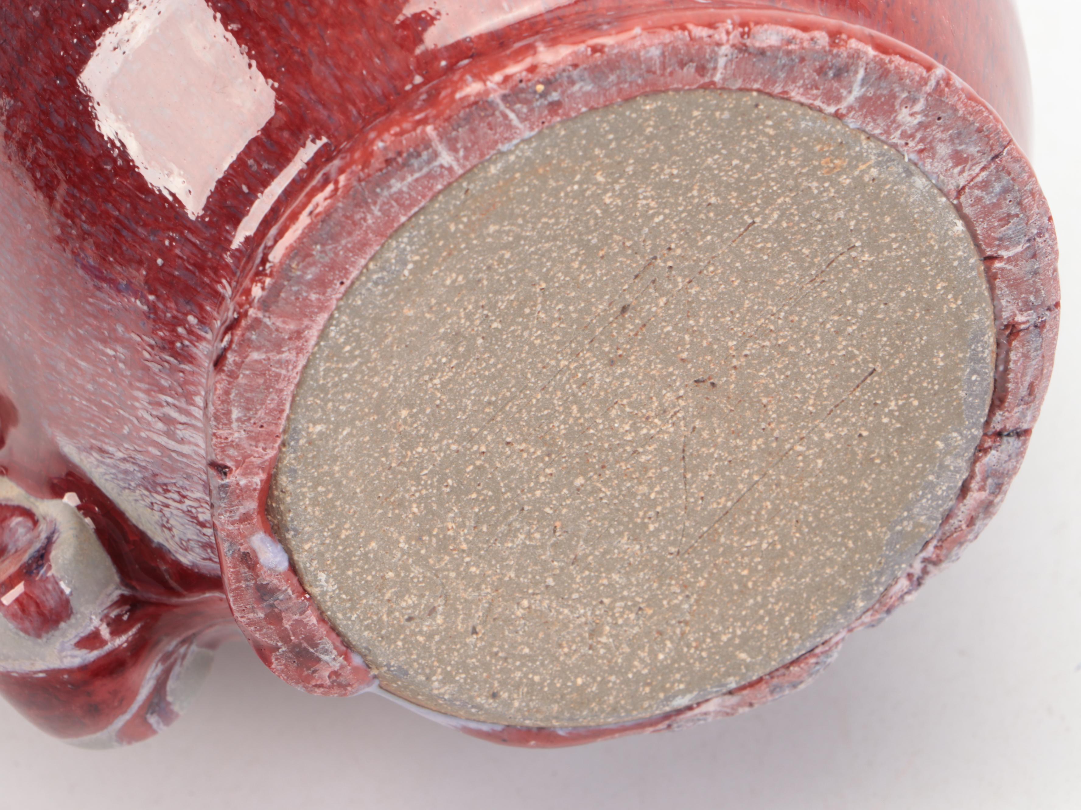 Parsley Pottery Brown and Red Glazed Ceramic Bowls and Other Ice Lip Pitcher