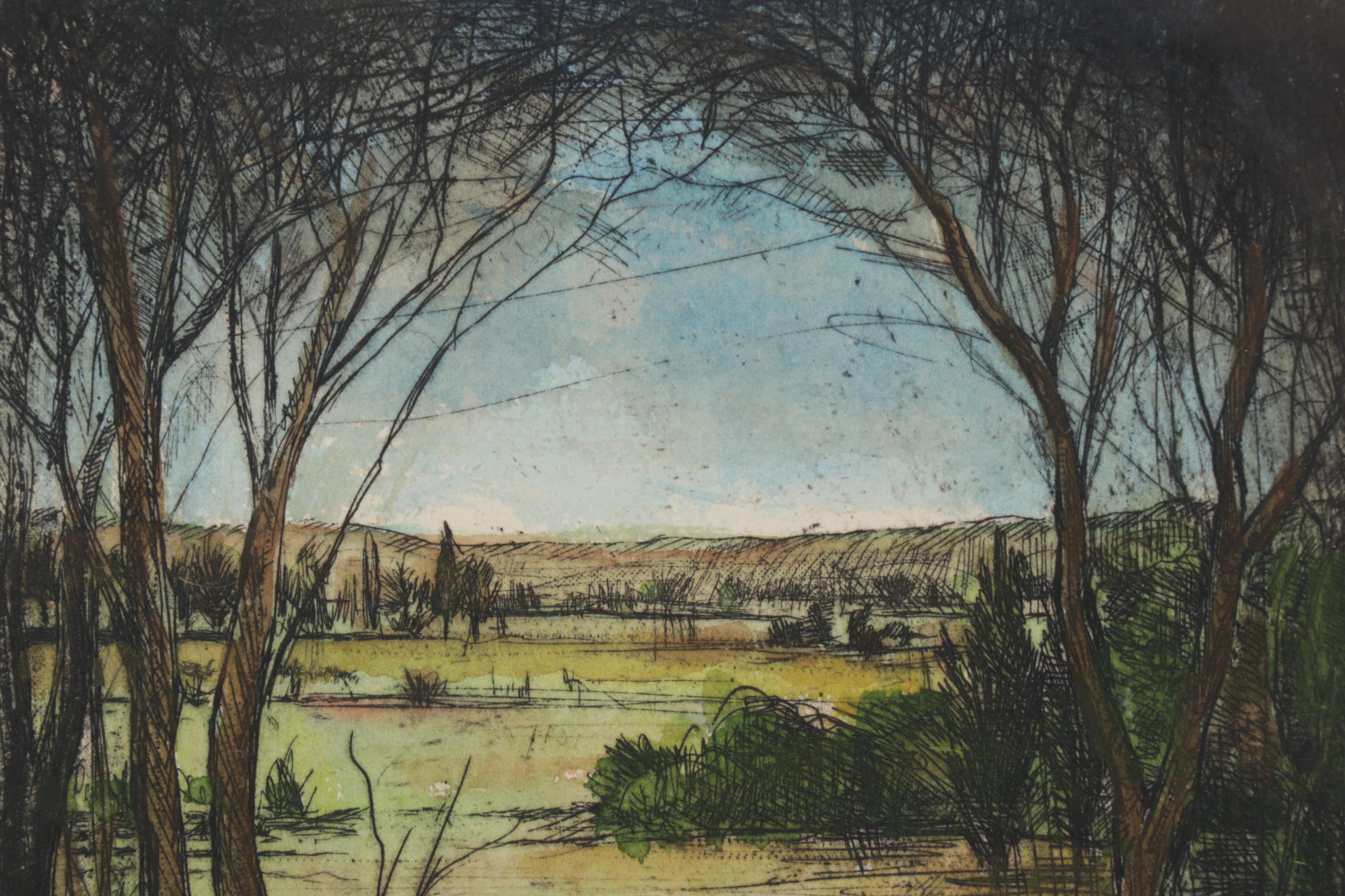 William McCarthy "Window" Hand-Colored Etching, 1996