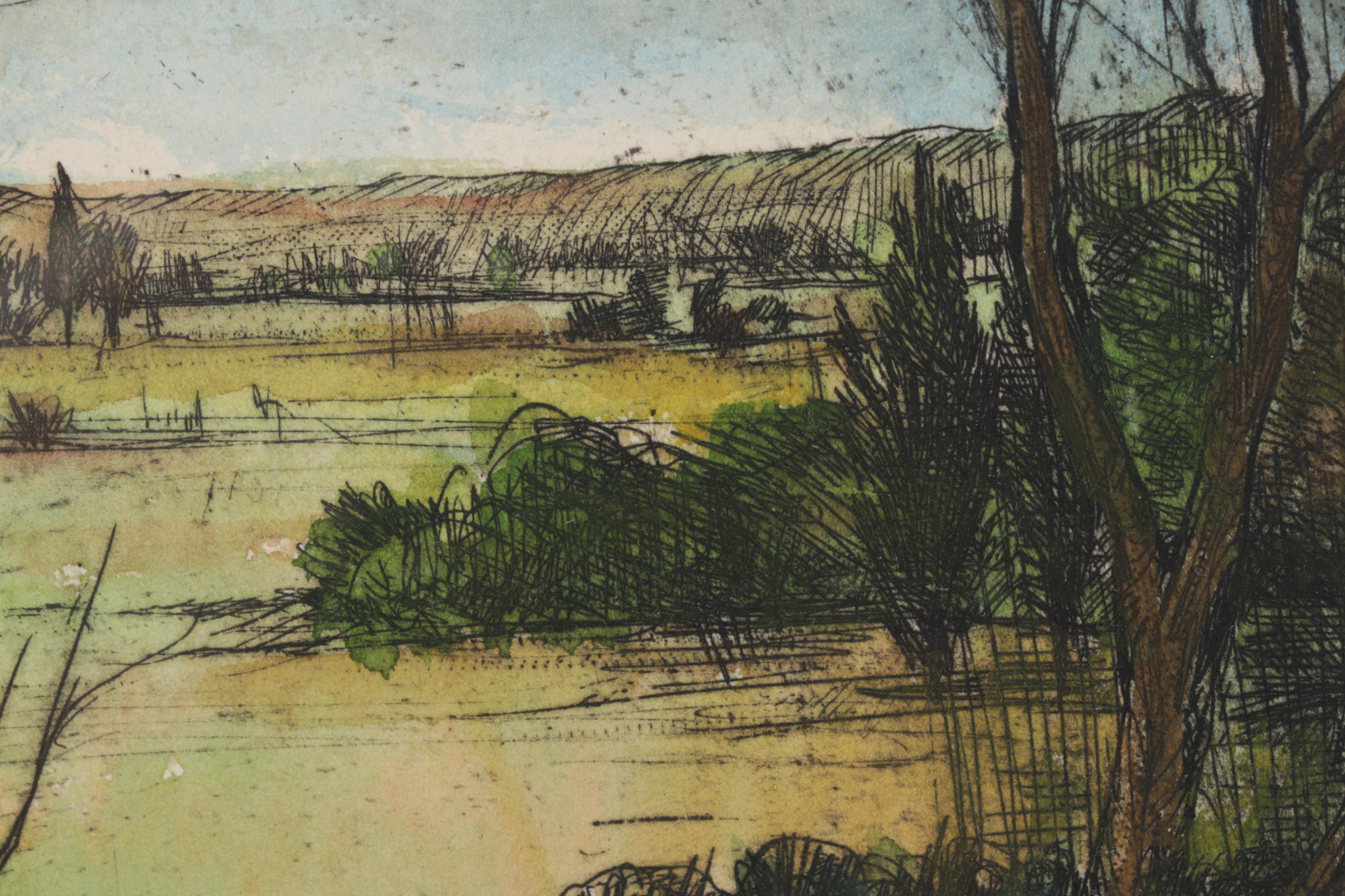 William McCarthy "Window" Hand-Colored Etching, 1996