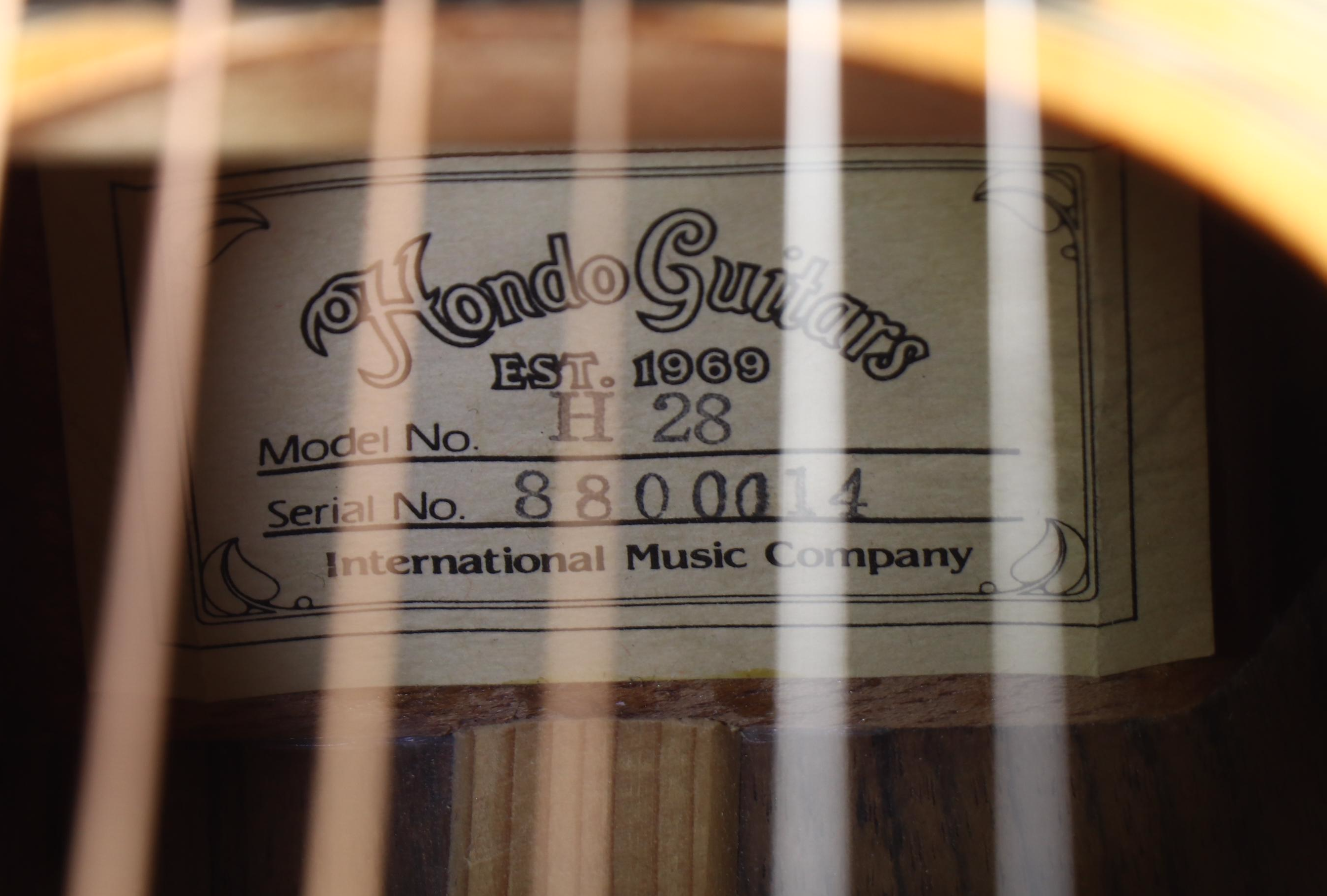 Hondo Spruce Top and Rosewood Acoustic Guitar