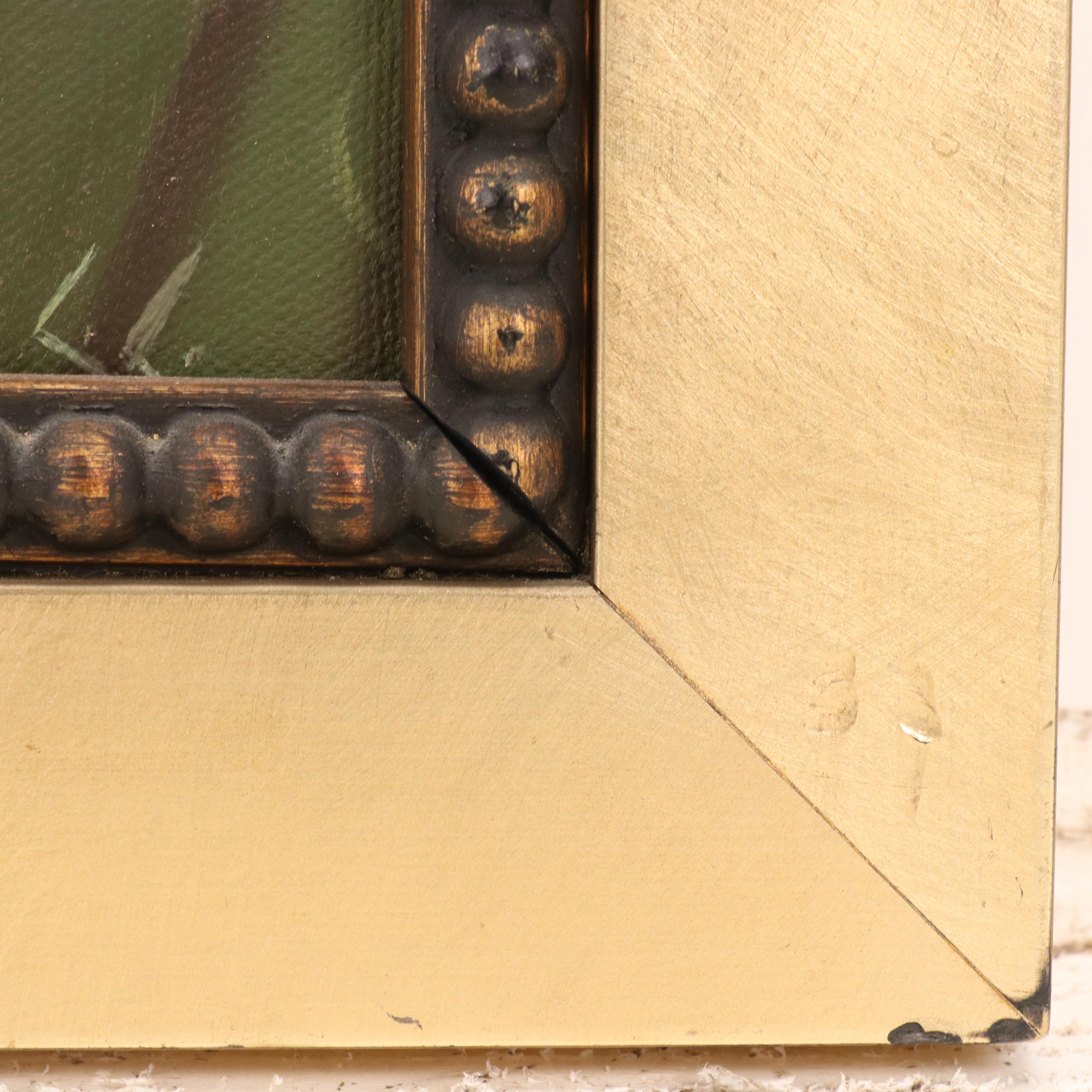 Oil Painting of Gorilla Parents and Baby, Circa 2000