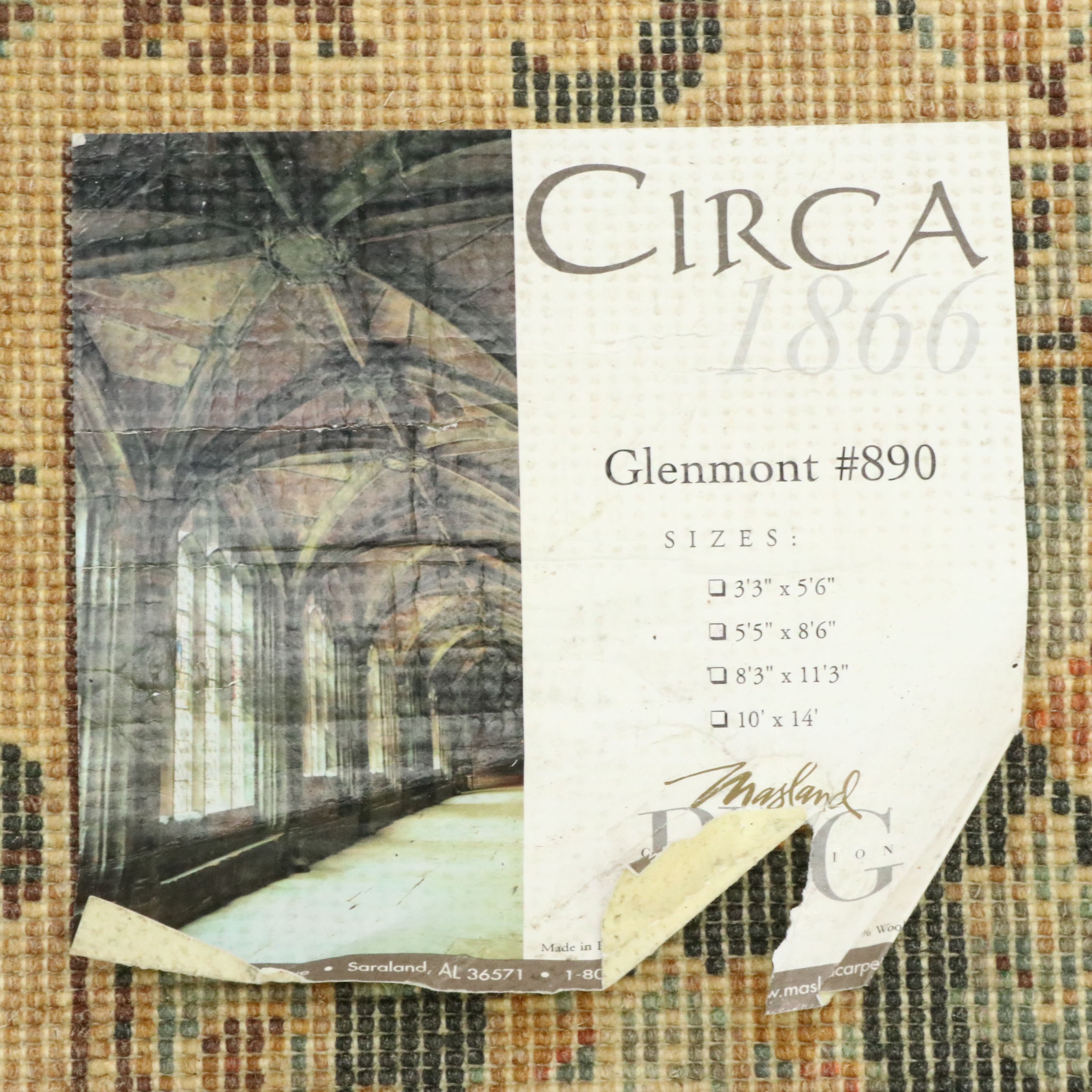 5'6 x 8'10 Machine Made Masland Rug "Glenmont" Area Rug