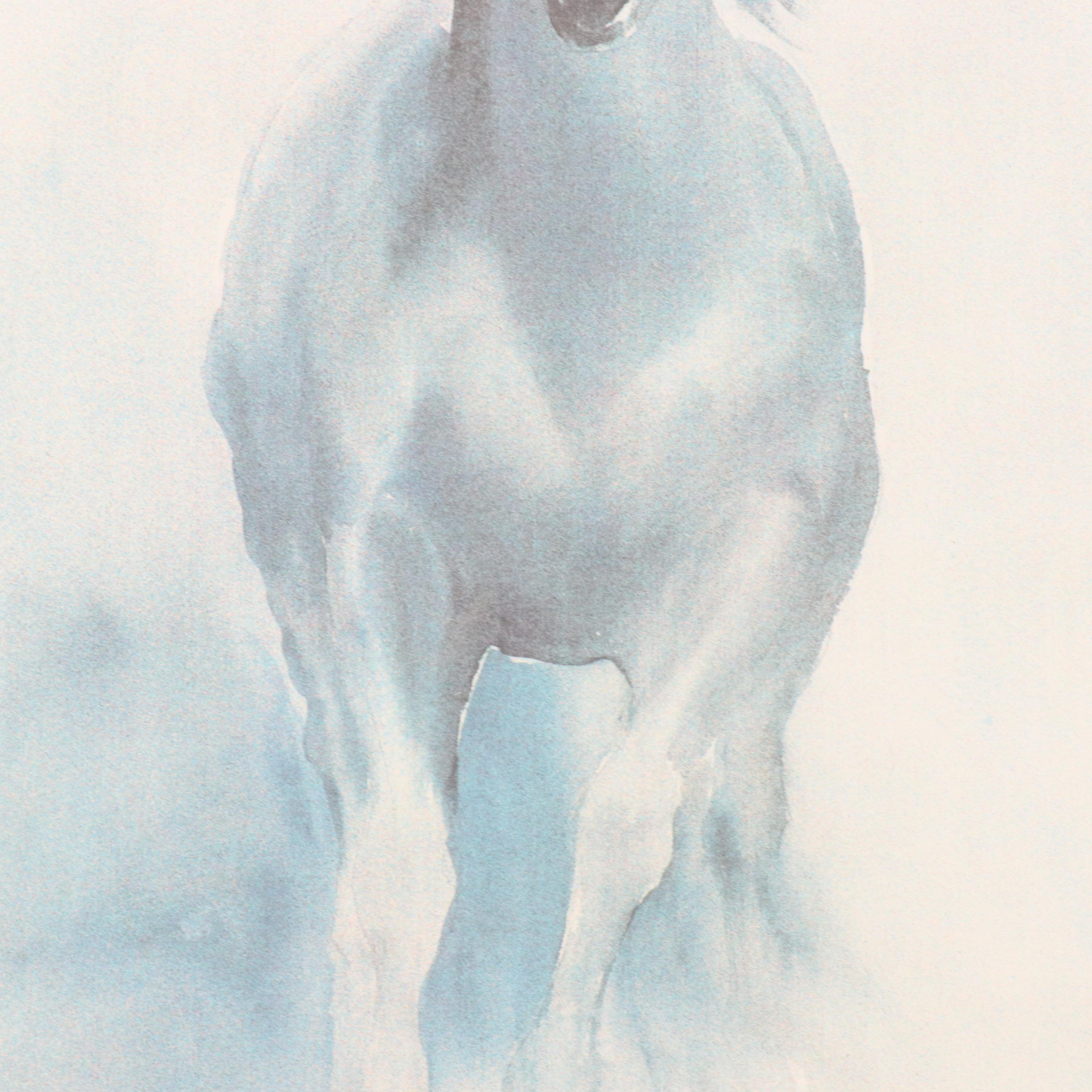 Béatrice Bulteau Equine Serigraph "Le Prince Bleu," 1986