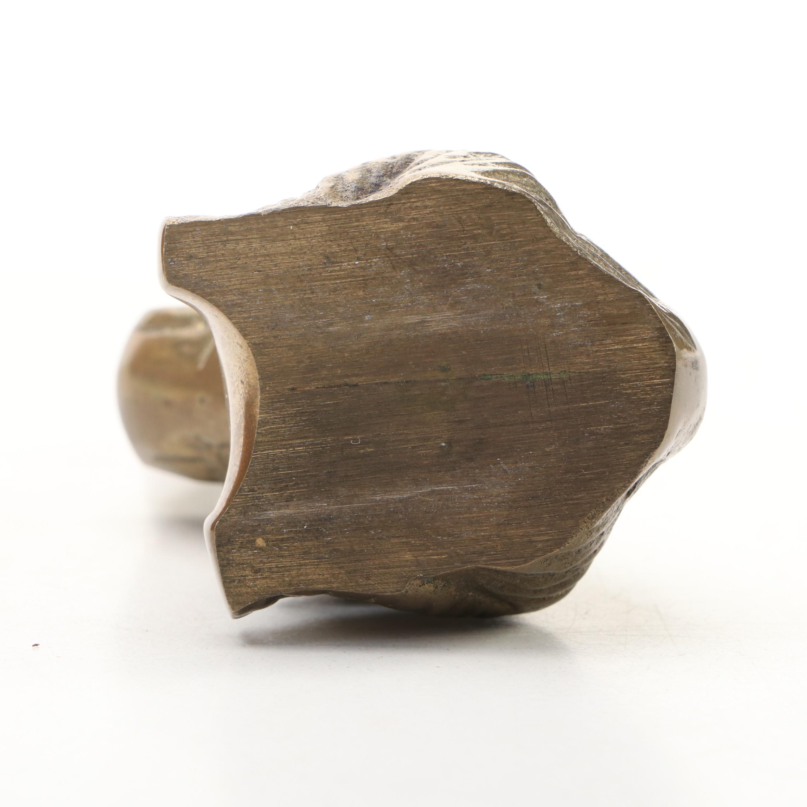 Brass Elephant with Wall Hanging Plaques