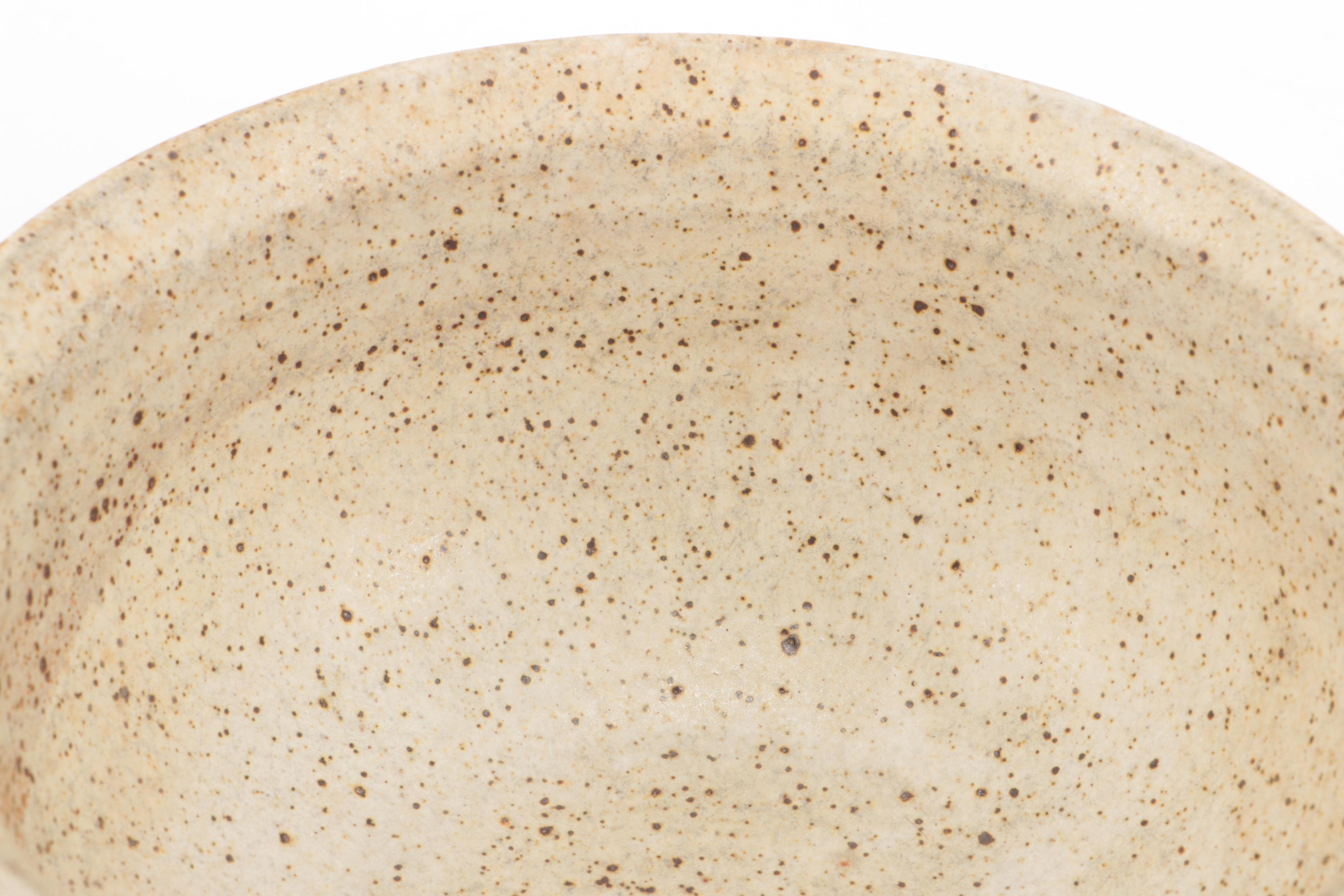 Ladybug Motif Glazed Earthenware Bowl with More Art Pottery Vessels