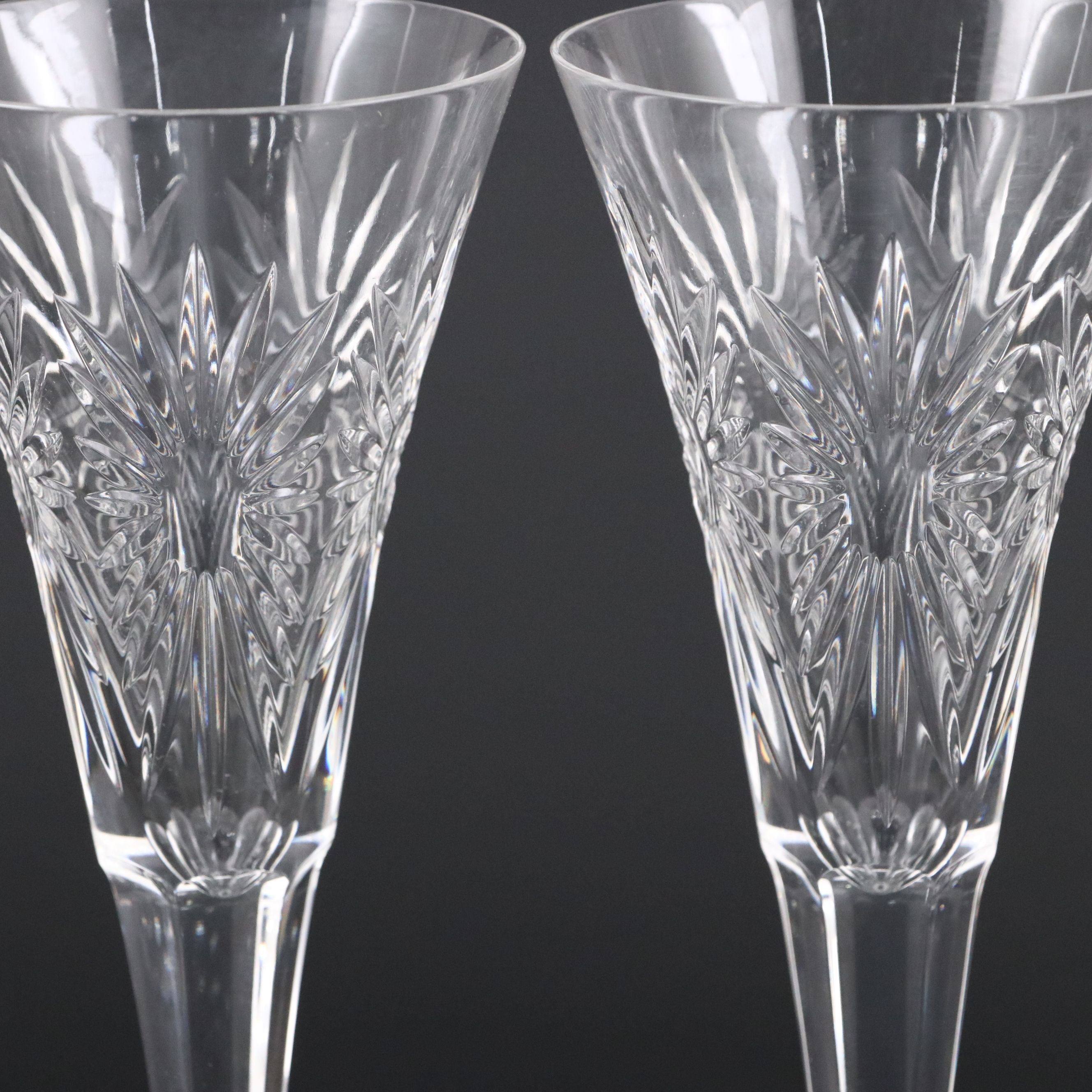 Waterford Crystal Millennium Series Champagne Flutes, 1999