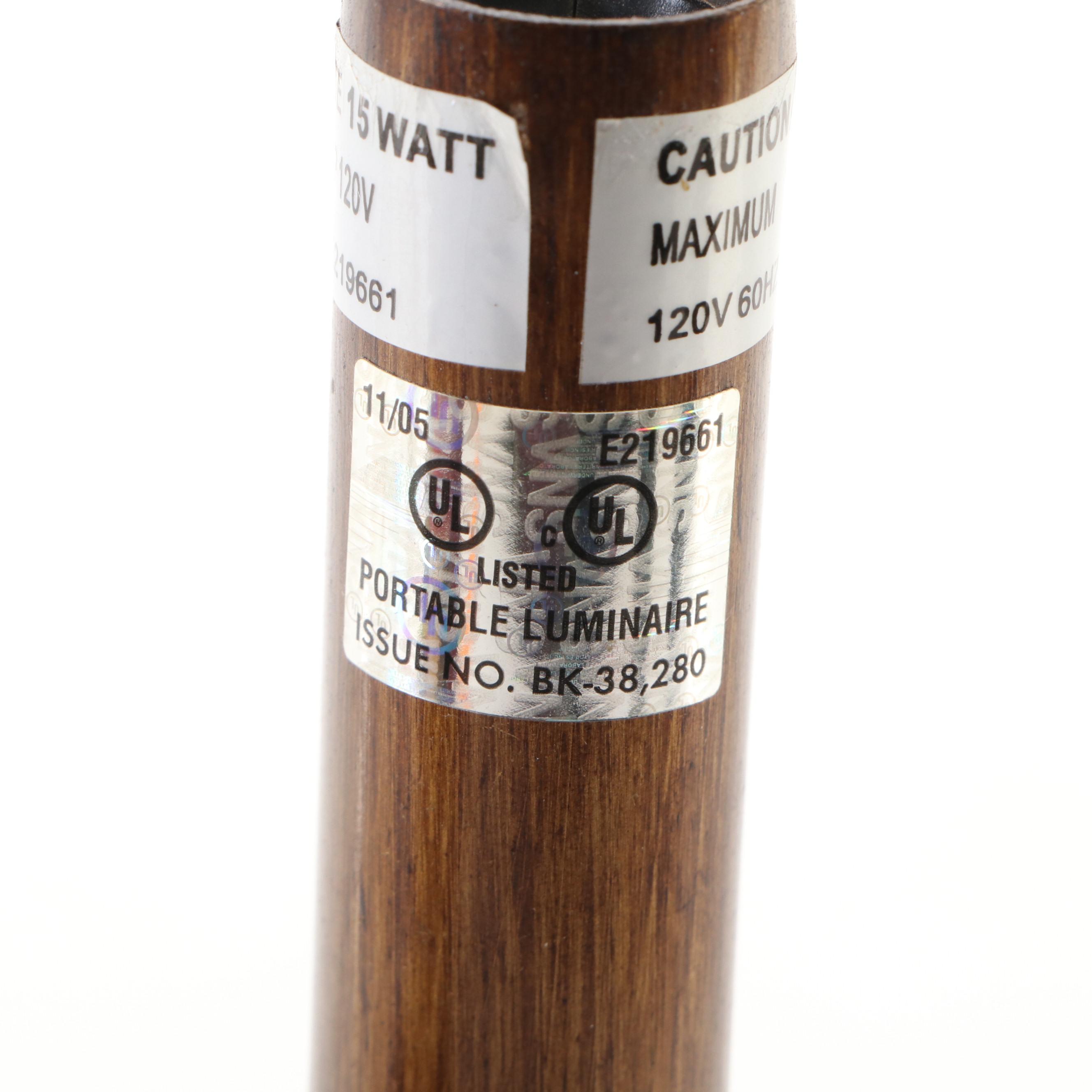 Chinese Brass Vase and Elephant Figural Accent Lamps