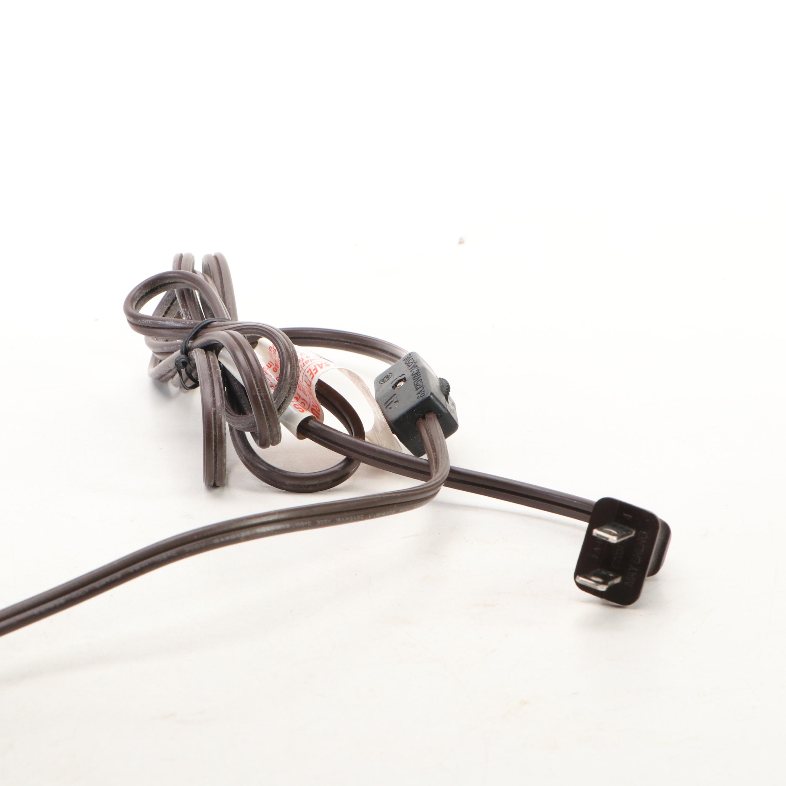 Chinese Brass Vase and Elephant Figural Accent Lamps