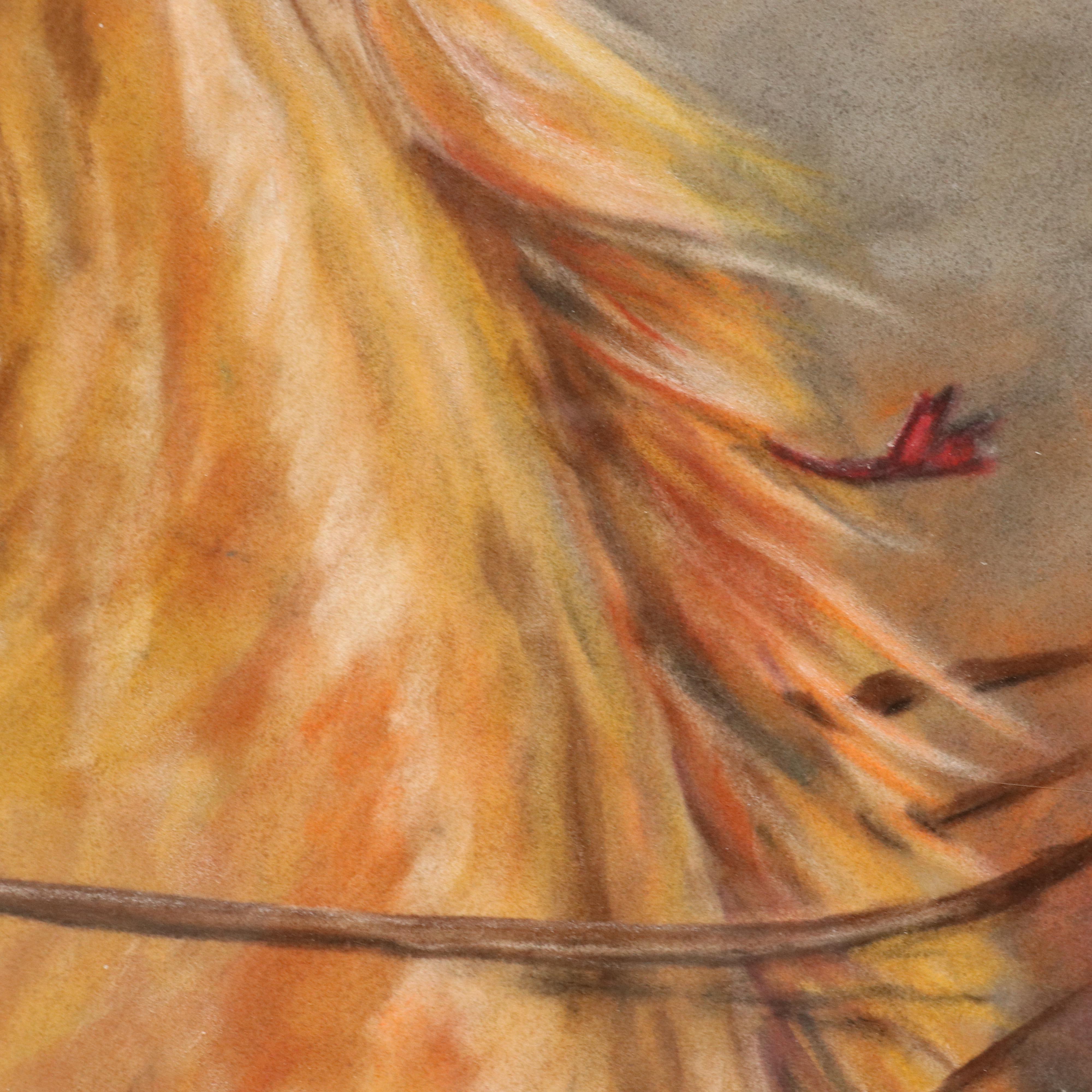 Lynn Liljeblad Equine Portrait Pastel Drawing "Prize Contender," 2003