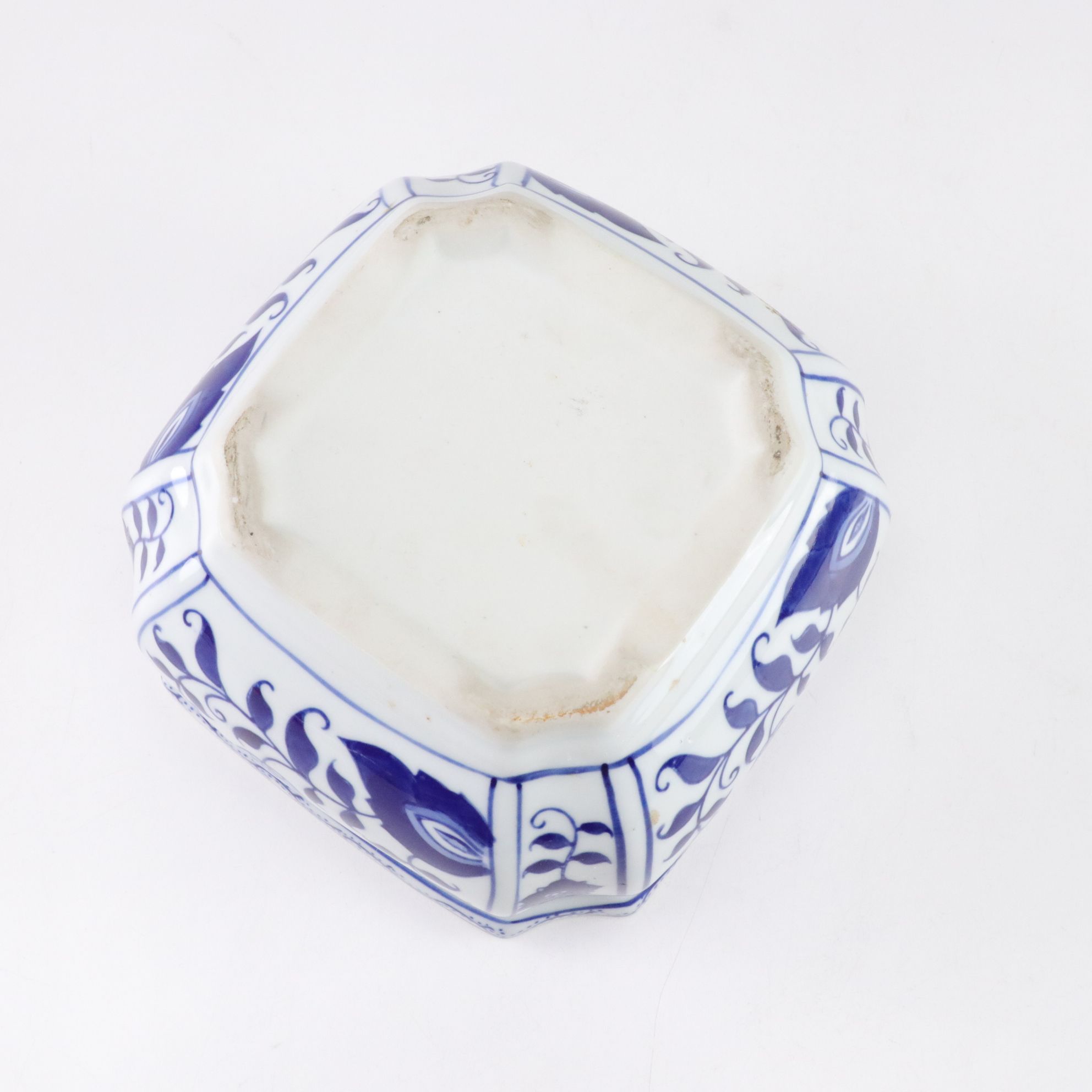 Bombay Chinese Blue & White Turtle Soup Tureen with Cachepot