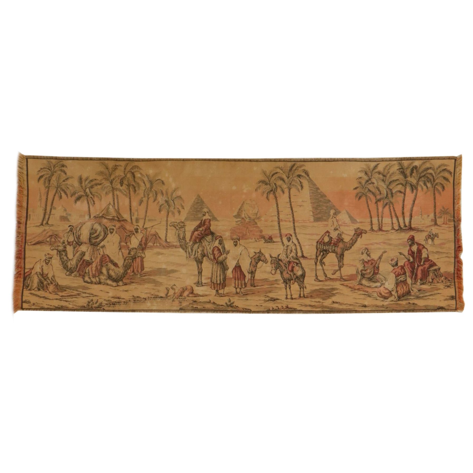 Belgium Tapestry of Egyptian Oasis Scenic Runner