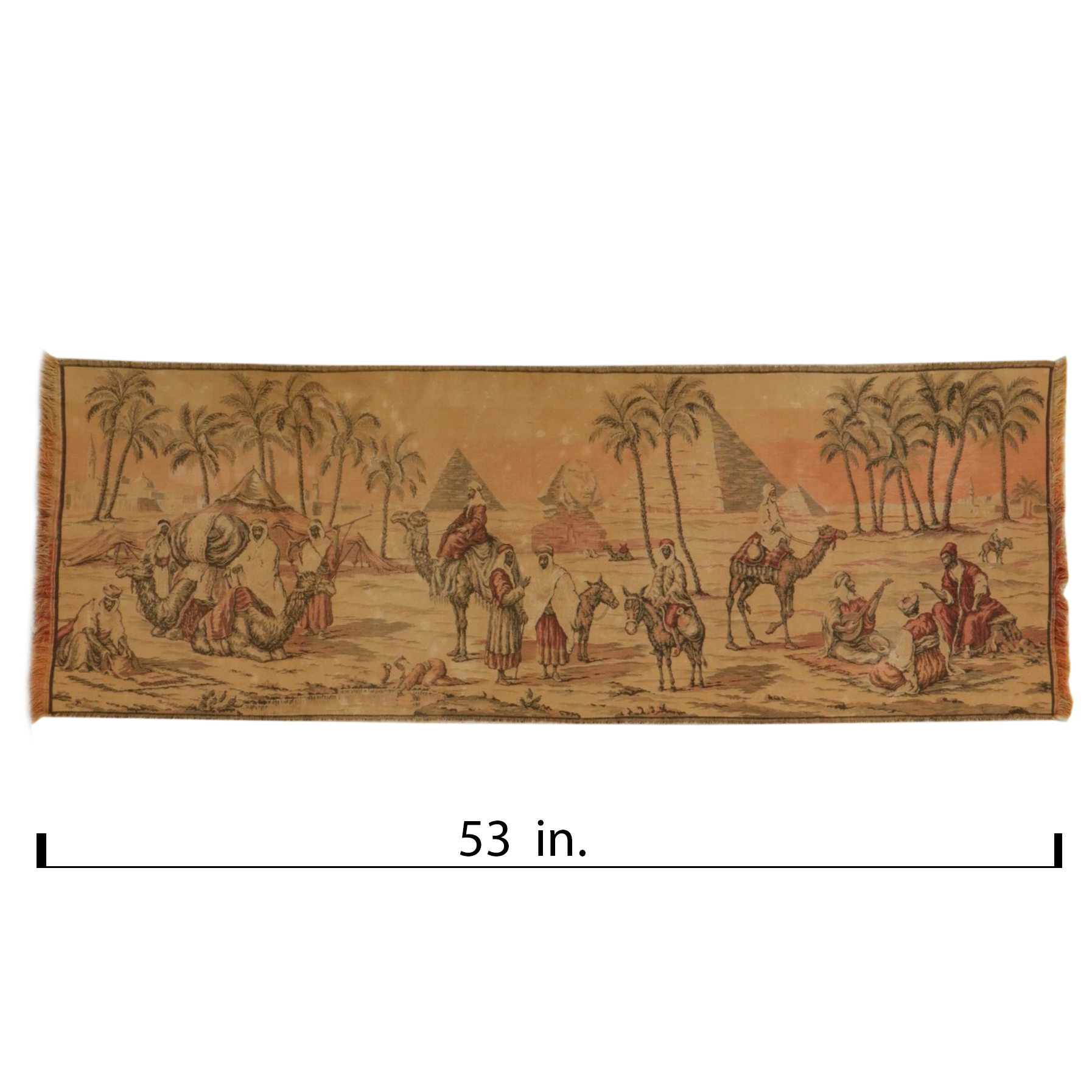 Belgium Tapestry of Egyptian Oasis Scenic Runner