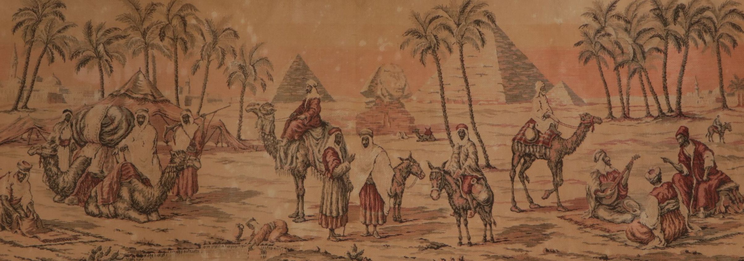 Belgium Tapestry of Egyptian Oasis Scenic Runner