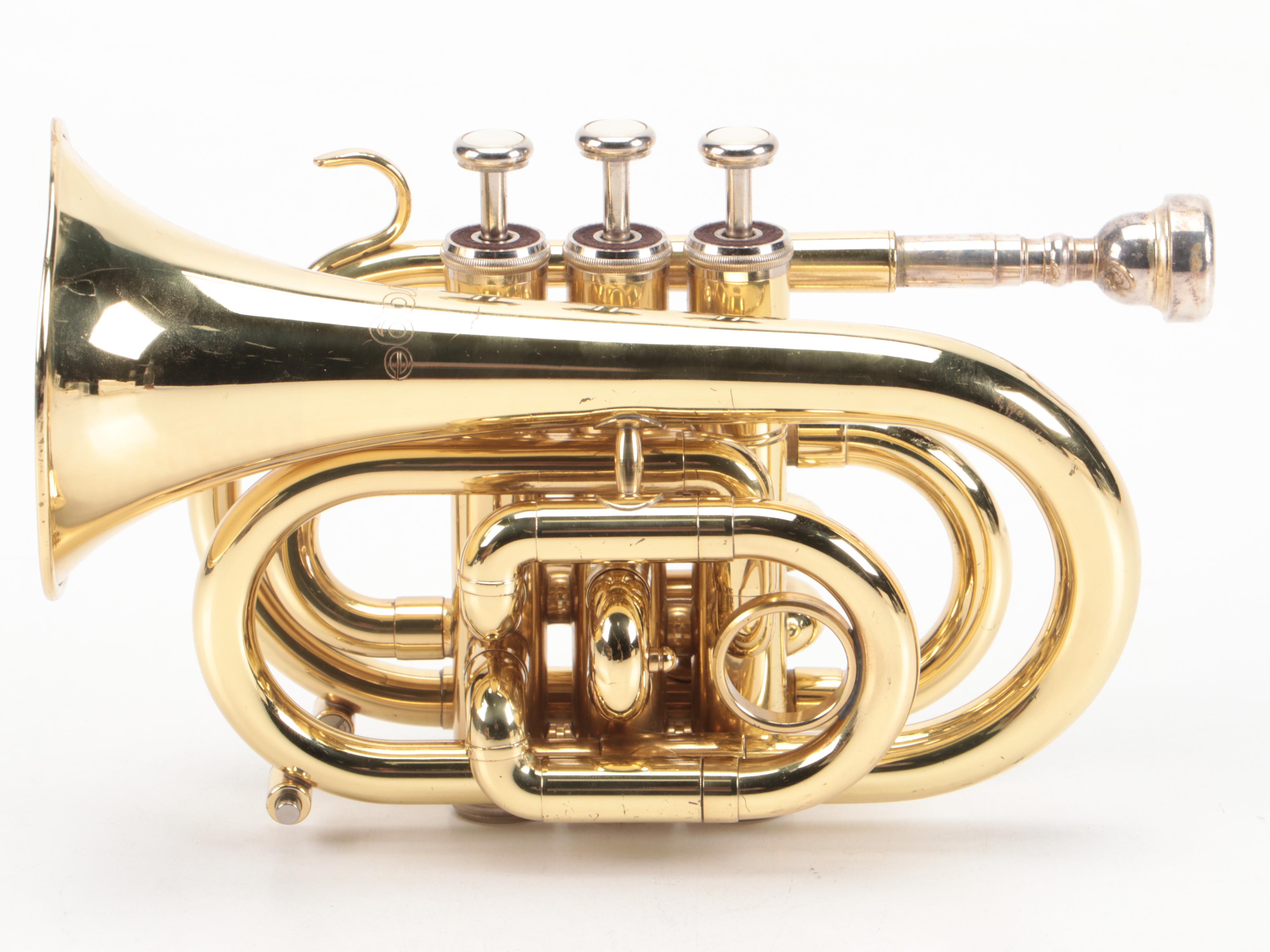 Mirage Brass Pocket Trumpet with Hardside Plastic Travel Case