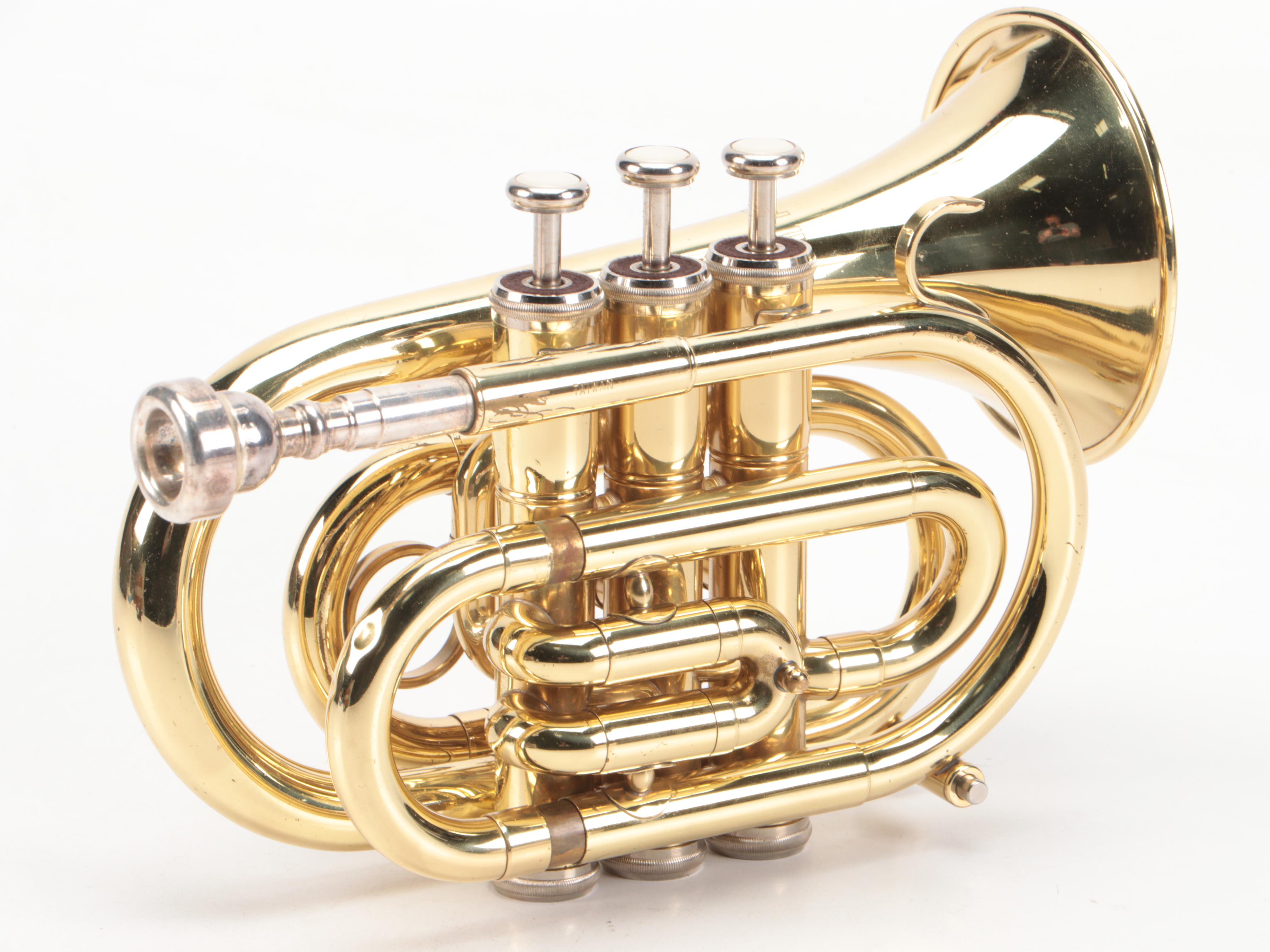 Mirage Brass Pocket Trumpet with Hardside Plastic Travel Case