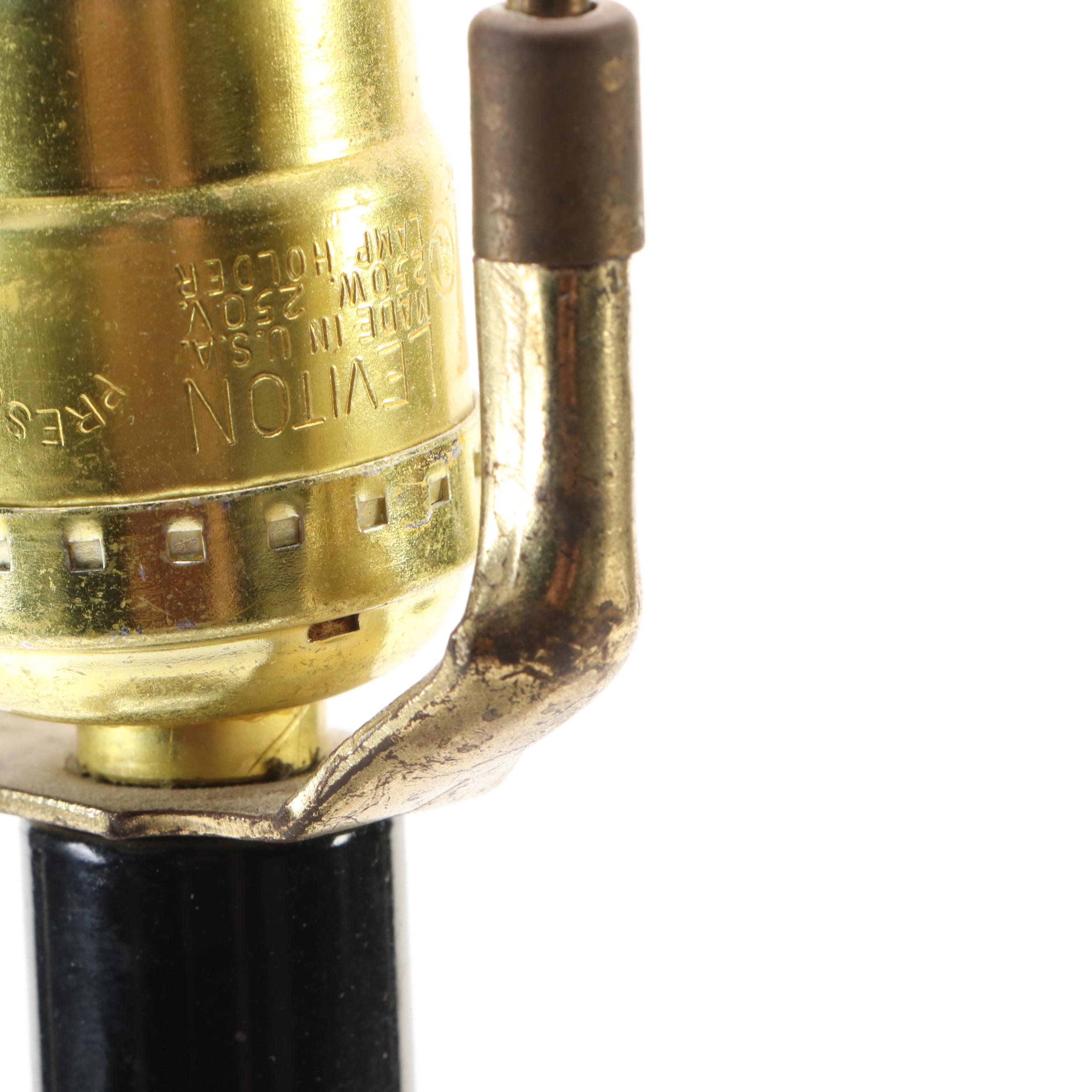 MCM Style Carved Cork and Chrome Table Lamp with Concertina Pleat Shade