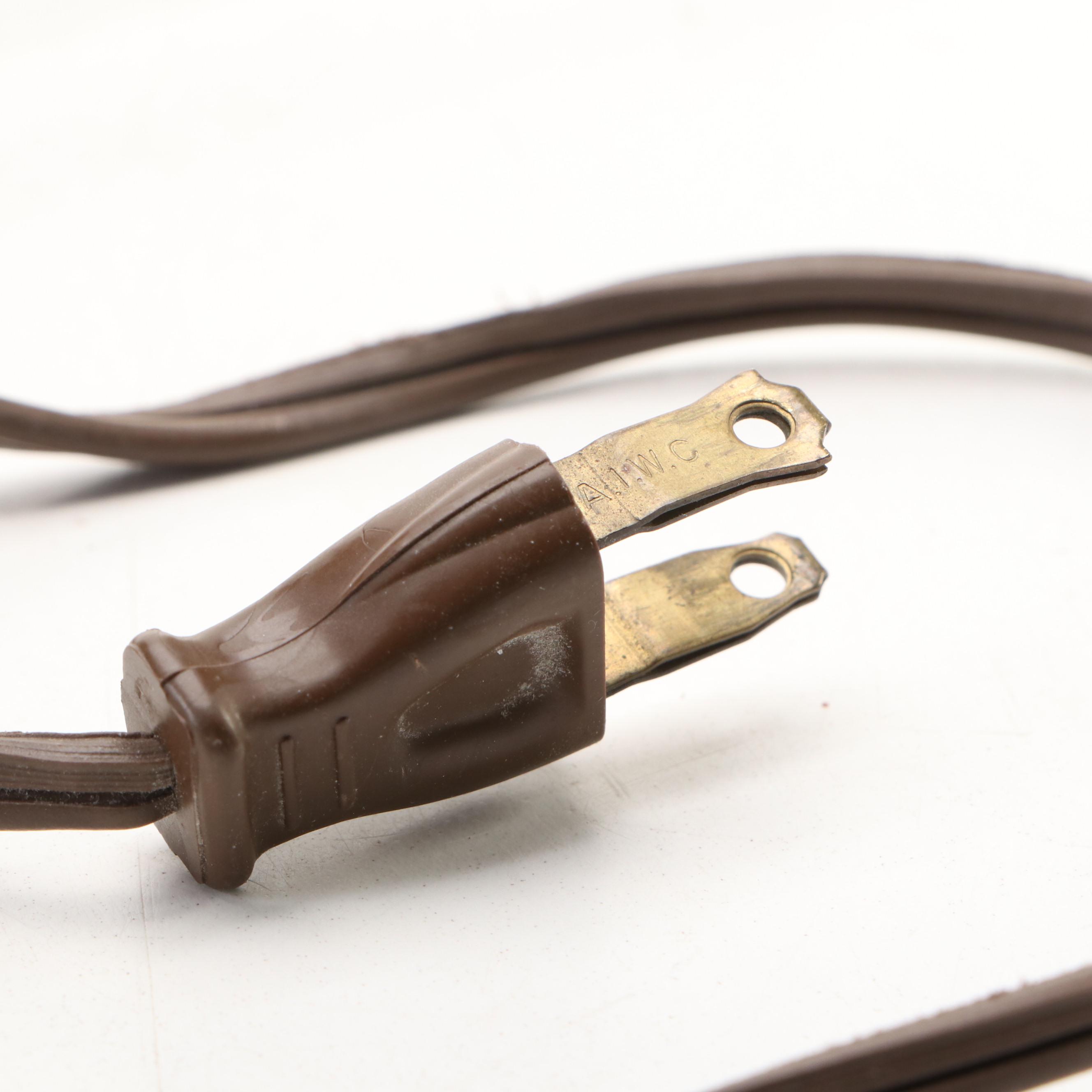 MCM Style Carved Cork and Chrome Table Lamp with Concertina Pleat Shade