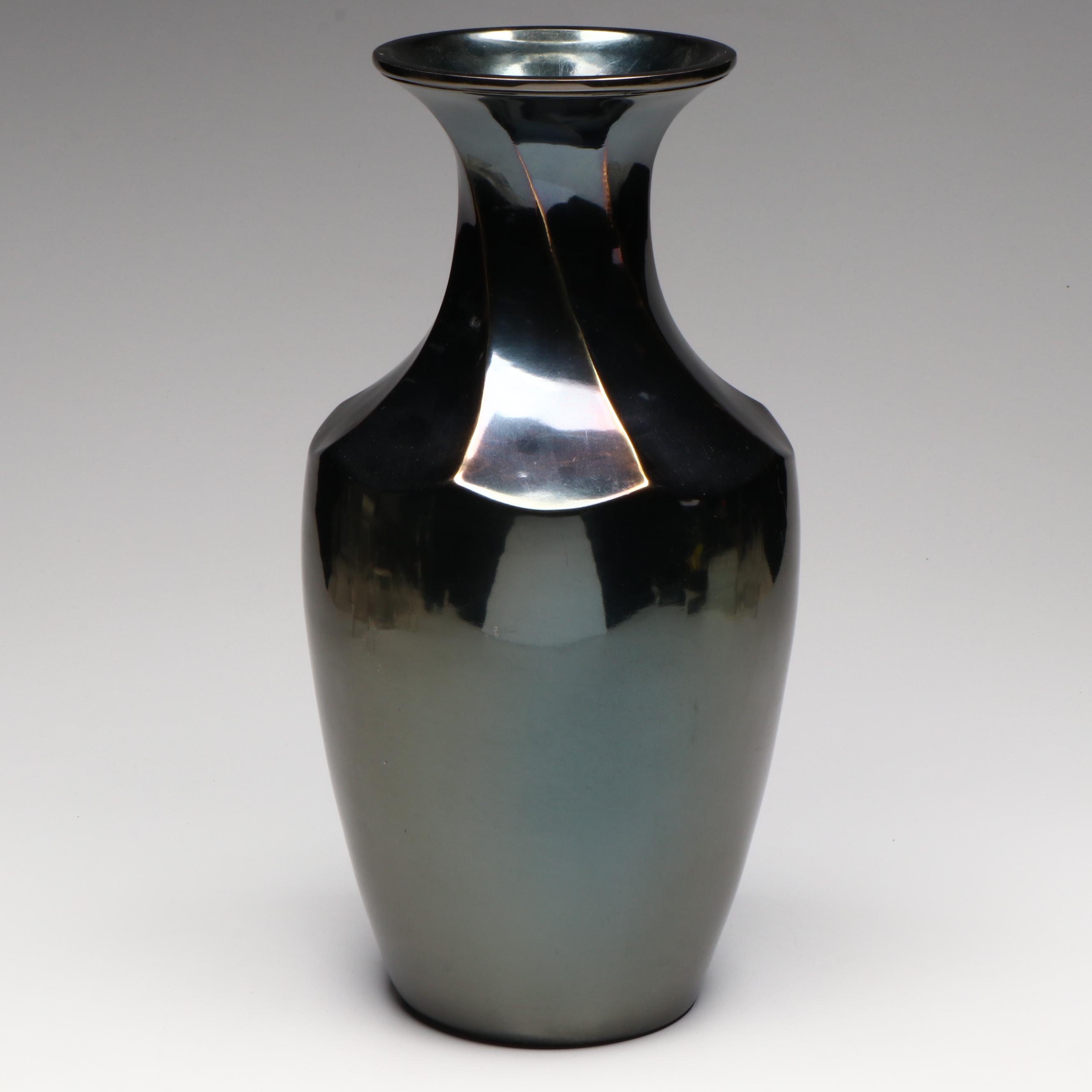 Metallic Glazed Vase