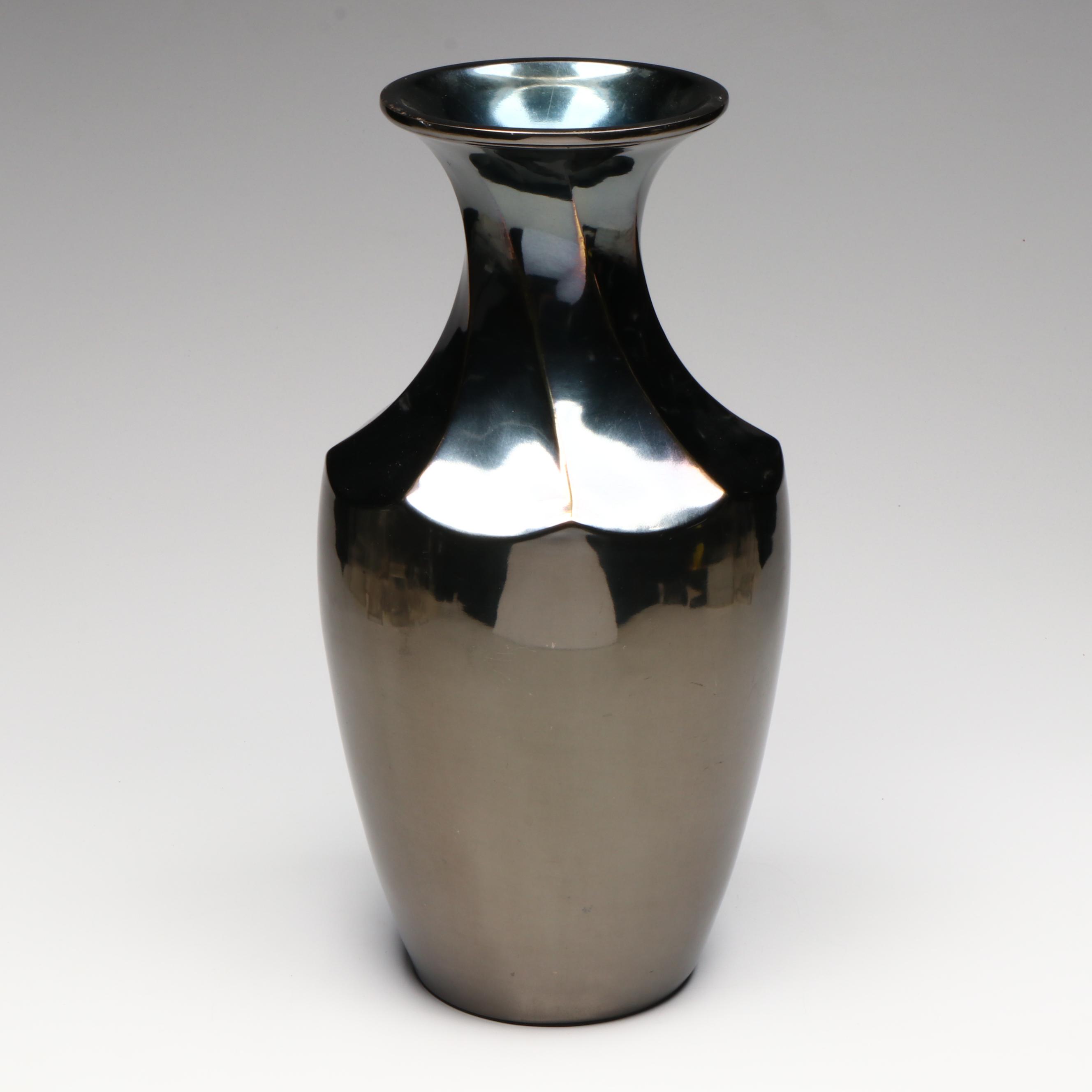 Metallic Glazed Vase