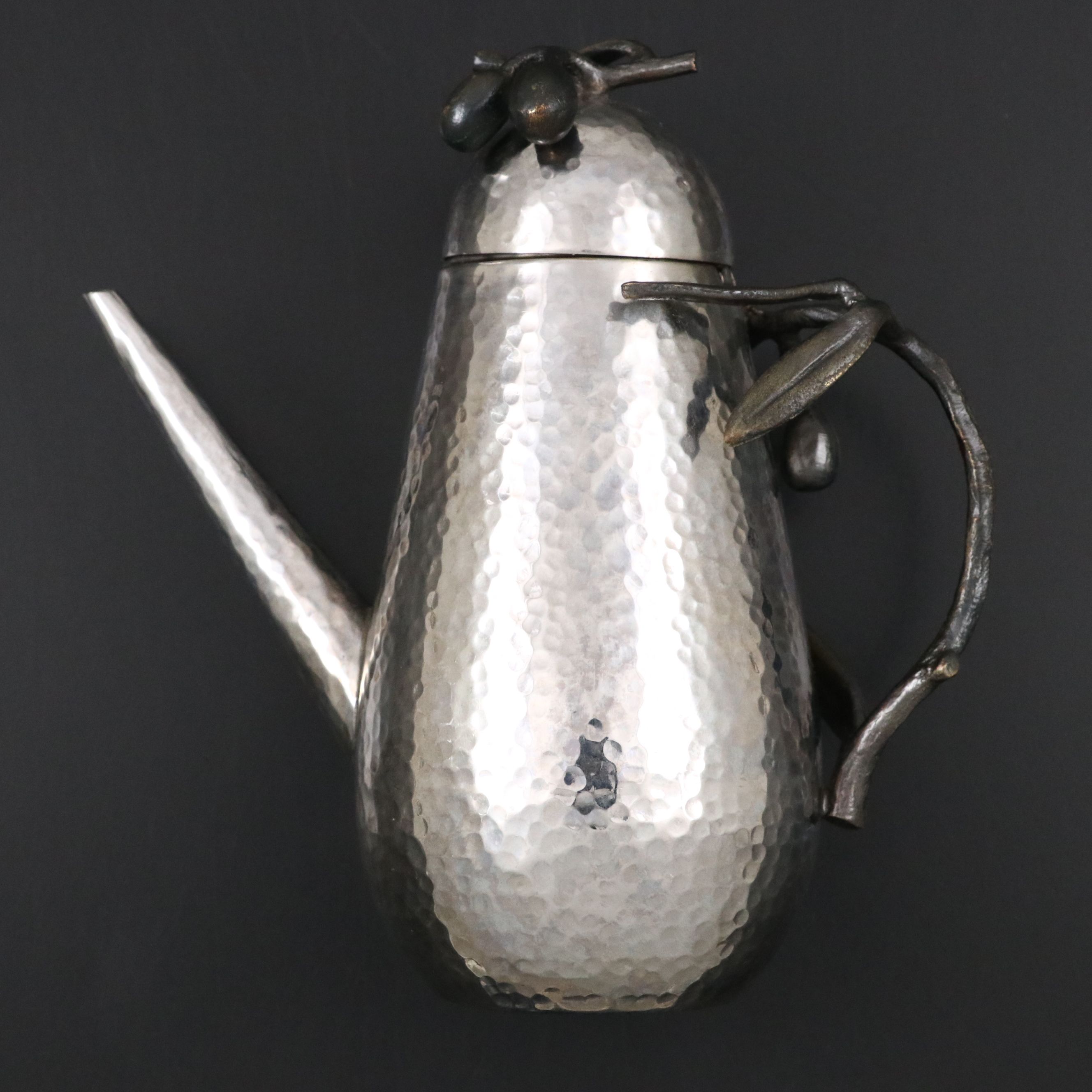 Michael Aram Hammered Oil Dispenser with Figural Branch Handle