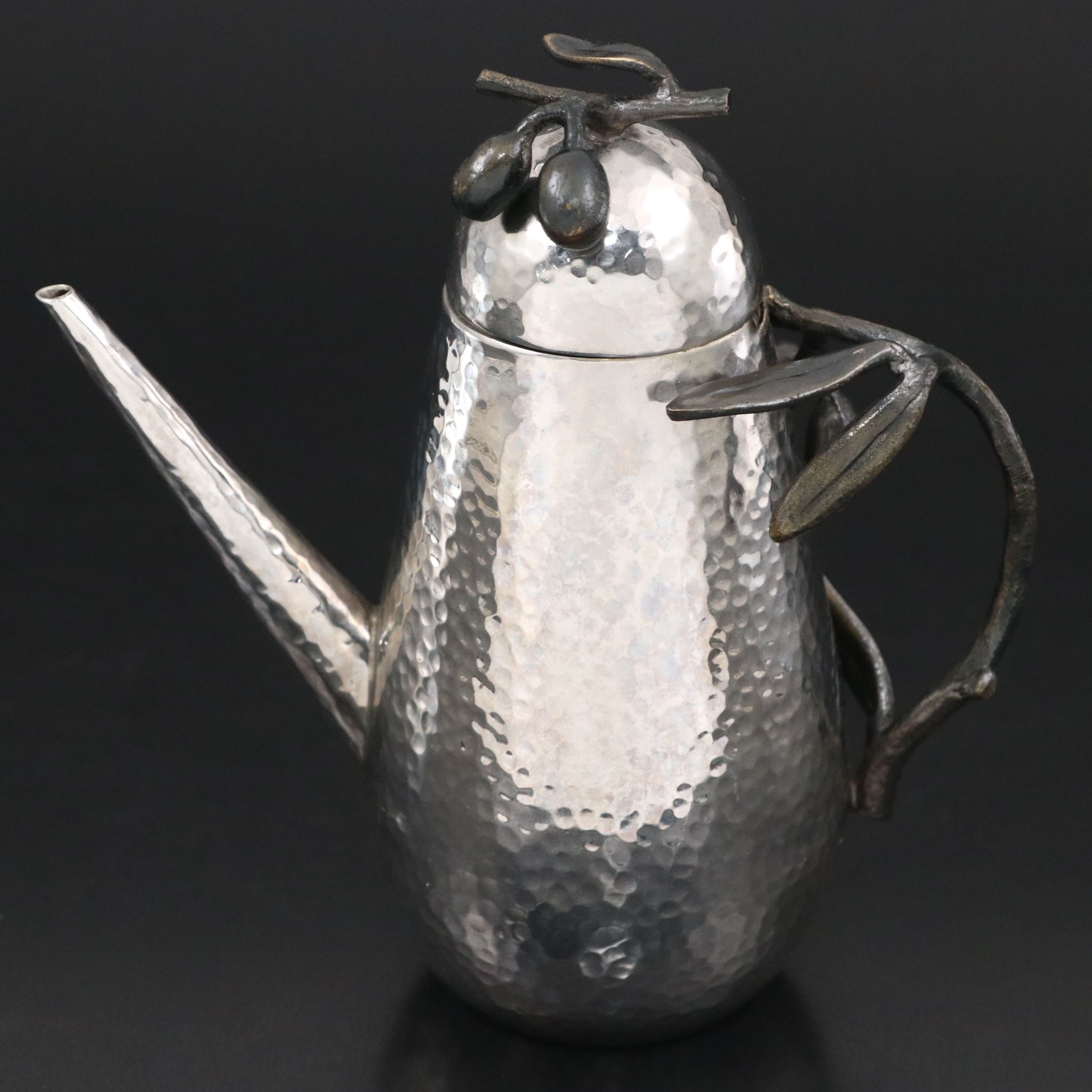 Michael Aram Hammered Oil Dispenser with Figural Branch Handle