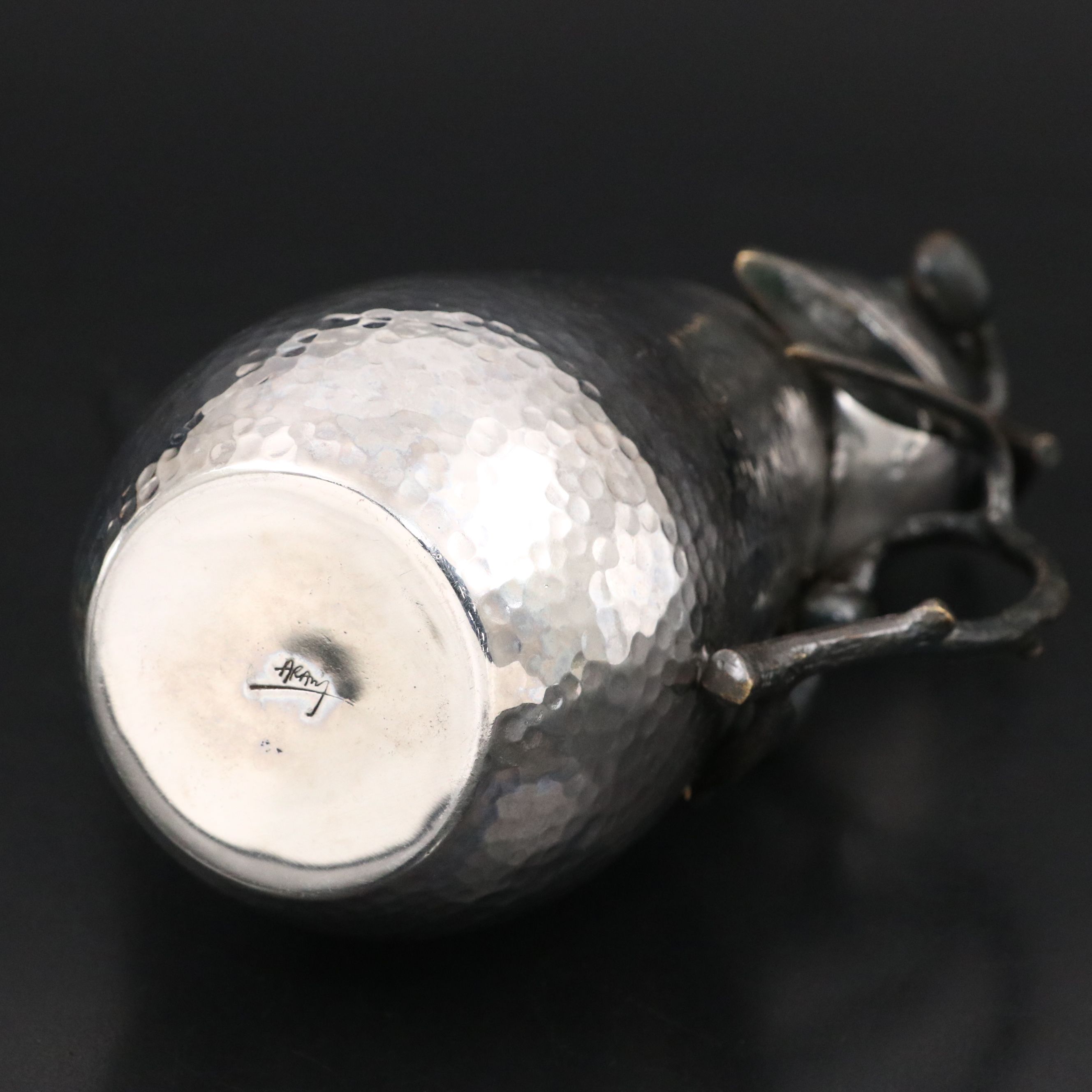 Michael Aram Hammered Oil Dispenser with Figural Branch Handle