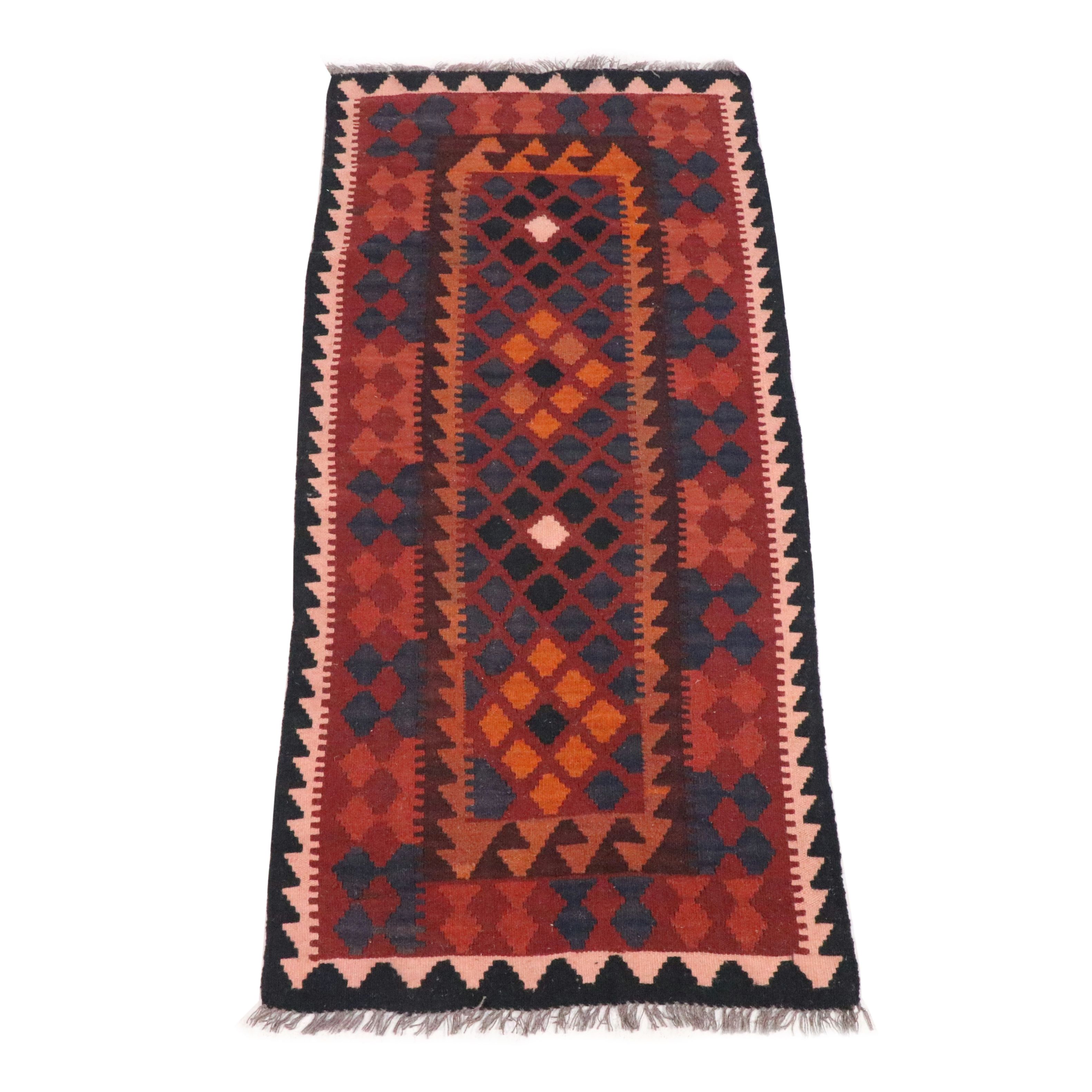 2'1 x 6'4 Hand-Woven Turkish Kilim Area Rug