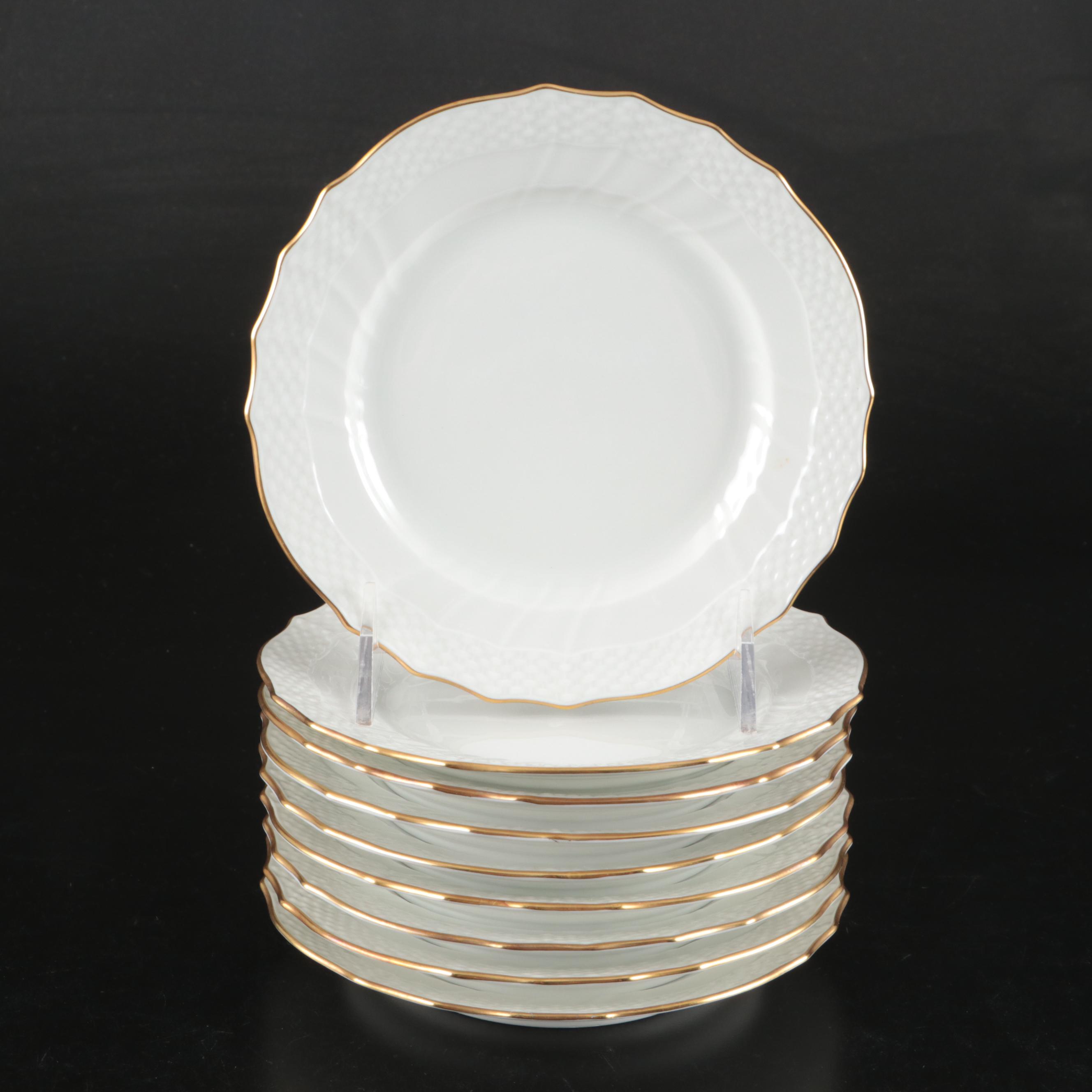 Gilt Rose Glass Stemware with Royal Copenhagen Porcelain Plates